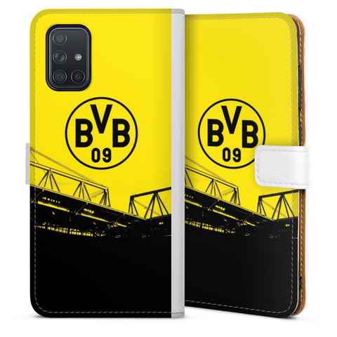 DeinDesign Handyhülle Borussia Dortmund BVB Fanartikel Stadion Schwarz-Gelb - BVB, Samsung Galaxy A71 Hülle Handy Flip Case Wallet Cover