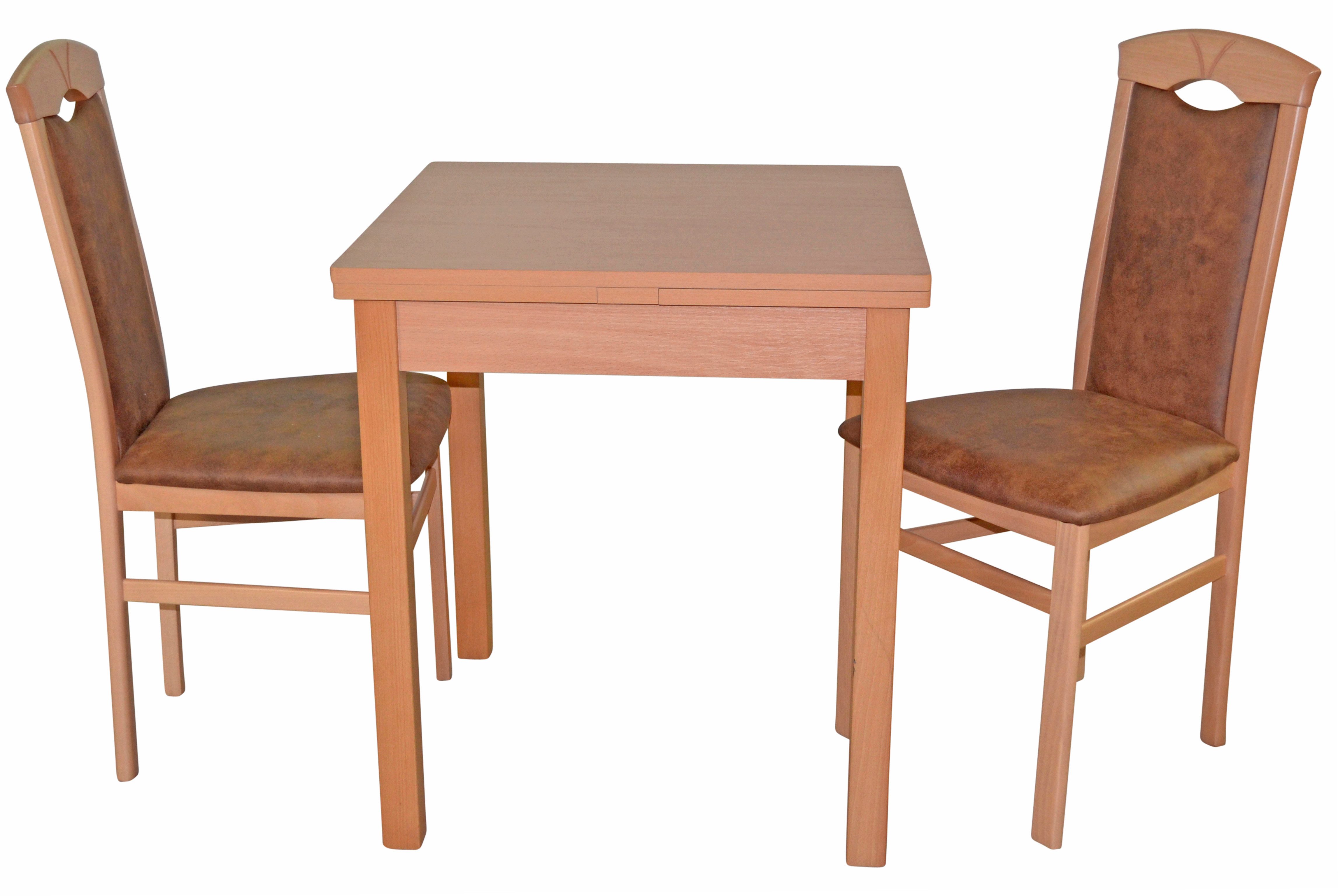 HOFMANN LIVING AND MORE Essgruppe 3tlg. Tischgruppe, (Spar-Set, 3-tlg., 3tlg. Tischgruppe), Stühle montiert