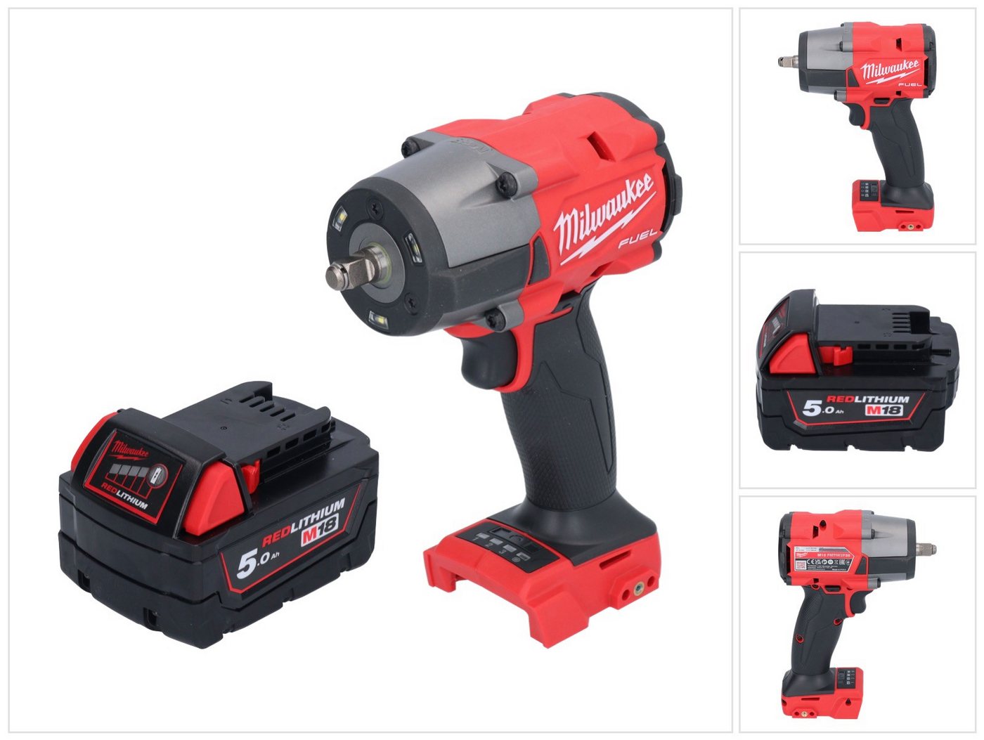Milwaukee Akku-Schlagschrauber M18 FMTIW2F38-501 18 V 745 Nm 3/8" Brushless + 1x Akku 5,0 Ah