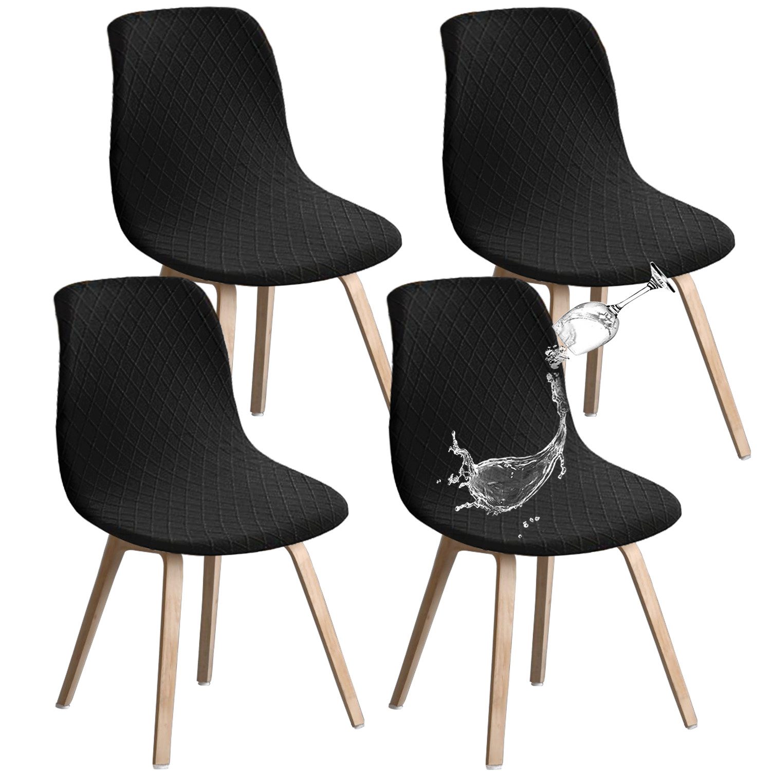 BYSURE Stuhlbezug Stretch Stuhlbezug Jacquard Esszimmerstühlhussen günstig online kaufen