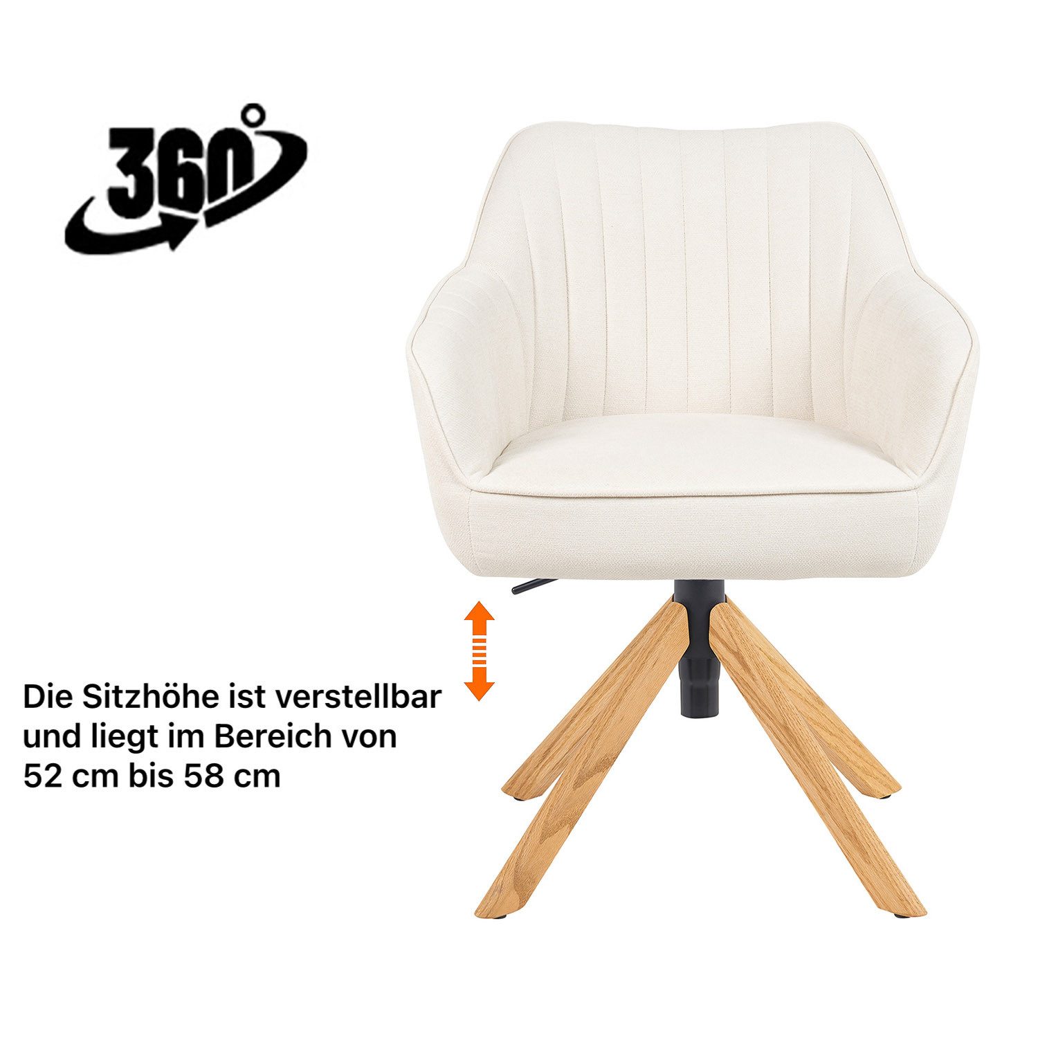 DUBI Möbel Polsterstuhl Mika-Luis 2er-Set, Federkern, günstig online kaufen