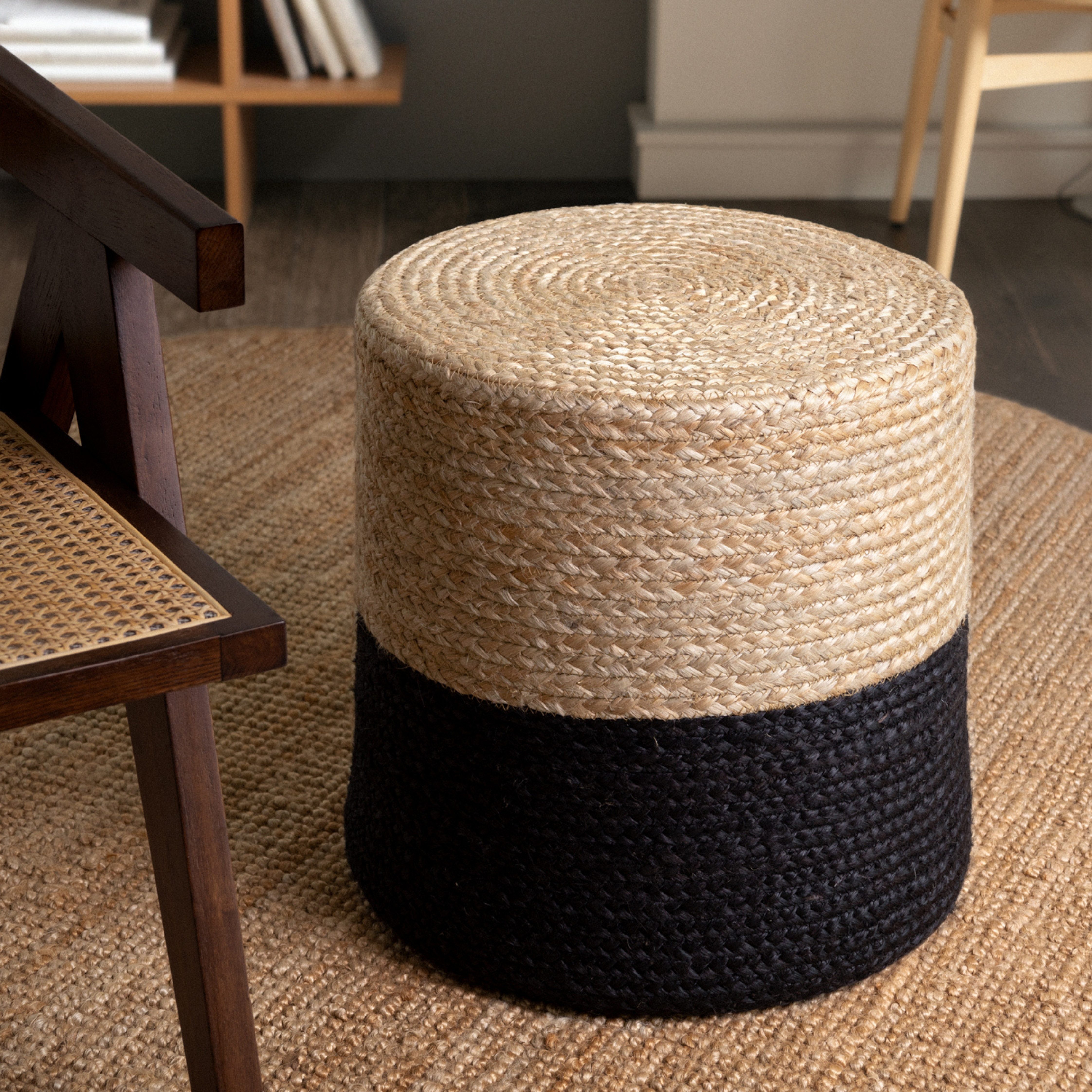 HANSE Home Pouf Looma, Jute (1-St), Jute, Natur, Wohnzimmer, Esszimmer, Schlafzimmer, Flur, Modern, Boho