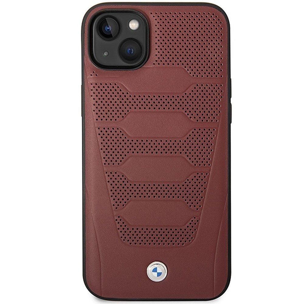 BMW Handyhülle Schutzhülle Rückschale Smartphonehülle 6,1 Zoll, Ledersitz-Design, erhöhte Kanten, BMW Lizenz