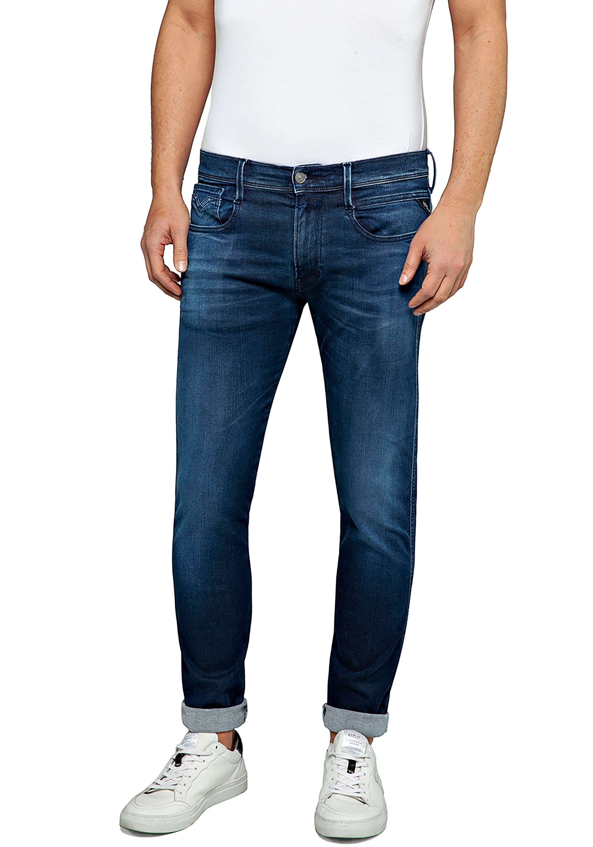 Replay Slim-fit-Jeans ANBASS HYPERFLEX BIO mit Stretch-Anteil günstig online kaufen