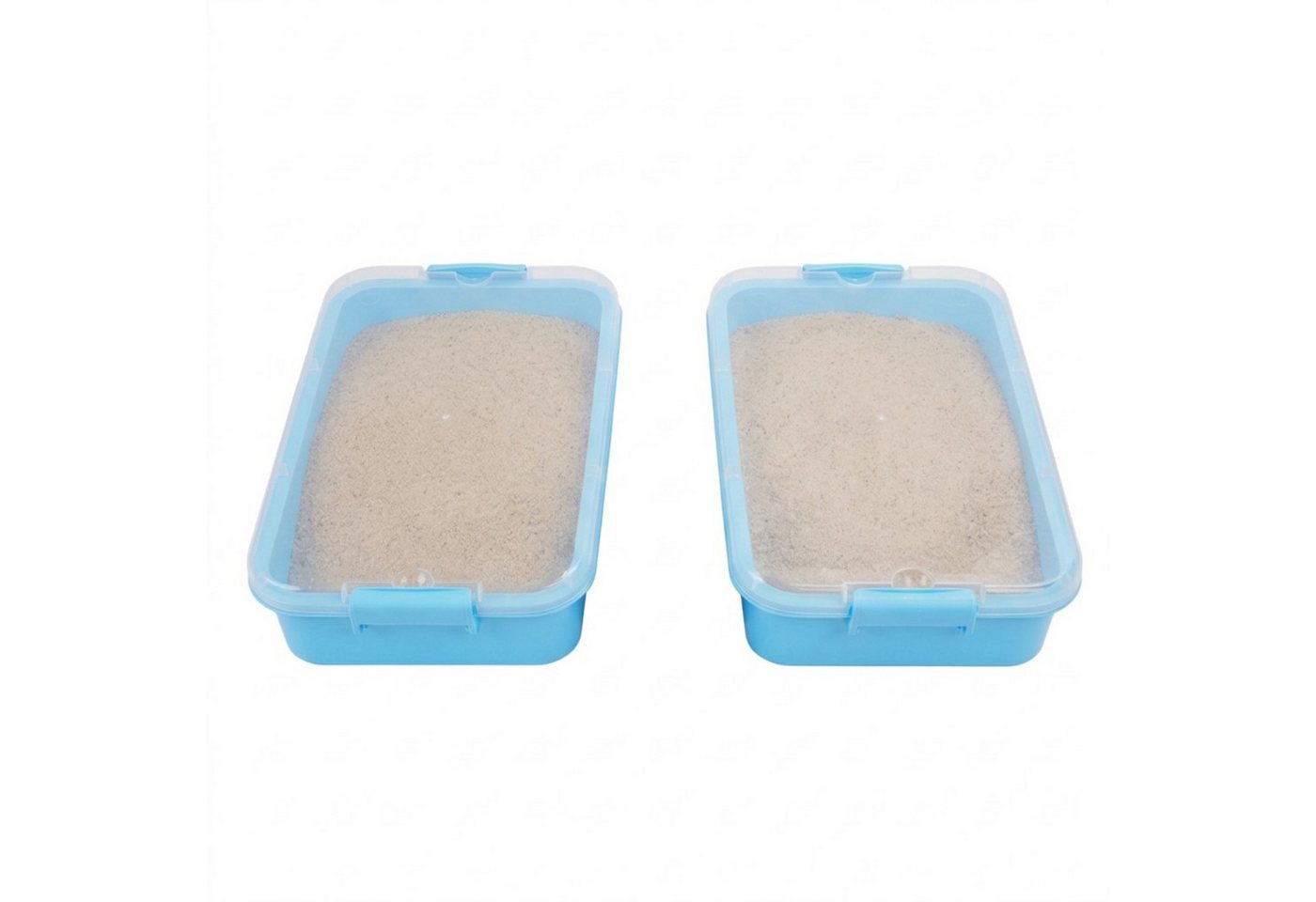 relaxdays Sandkasten mit Deckel 2er Set, (2-tlg), Hellblau