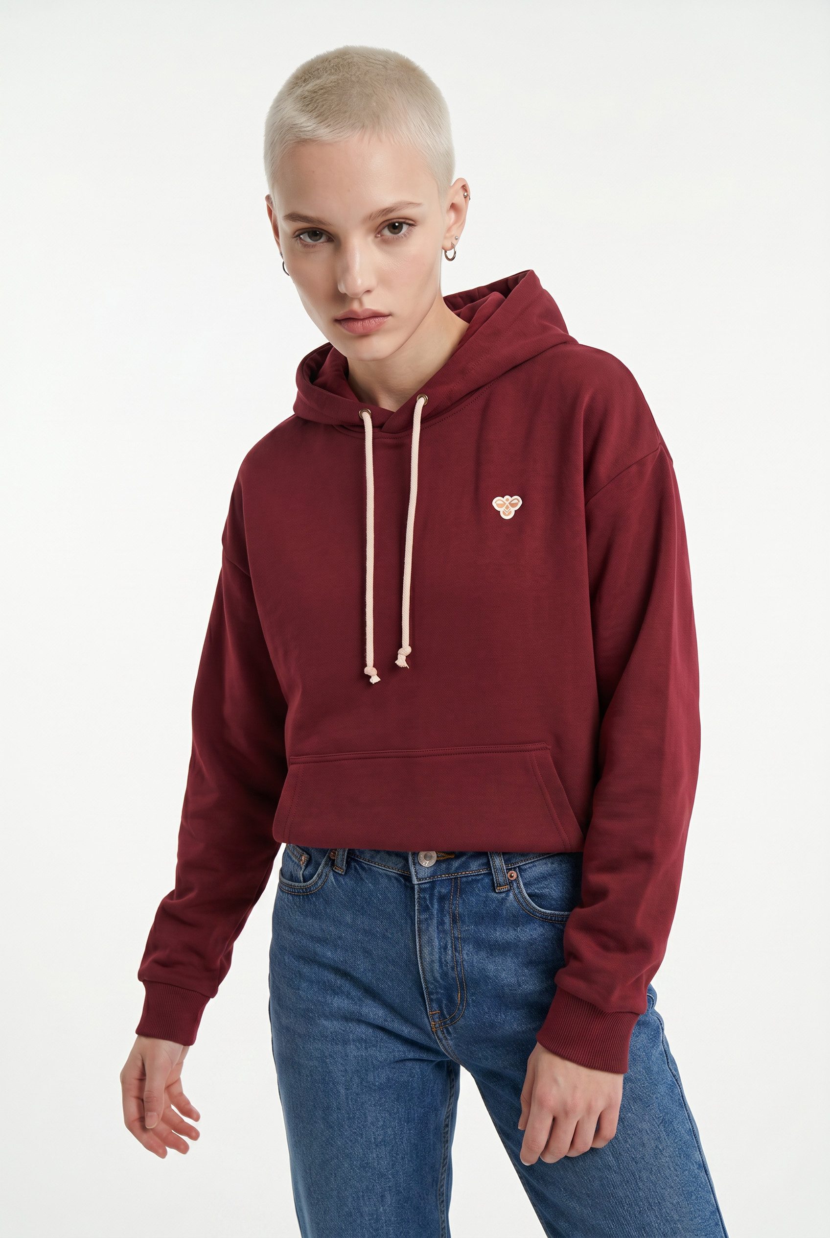 hummel Kapuzensweatshirt hmlLOOSE HOODIE BEE mit Kapuze, Langarm, aus Baumwollmischung