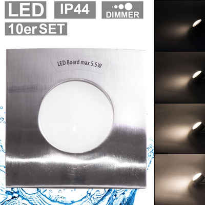 8x LED Einbau Arbeits Zimmer Leuchten Decken Lampen DIMMER Karton beschädigt