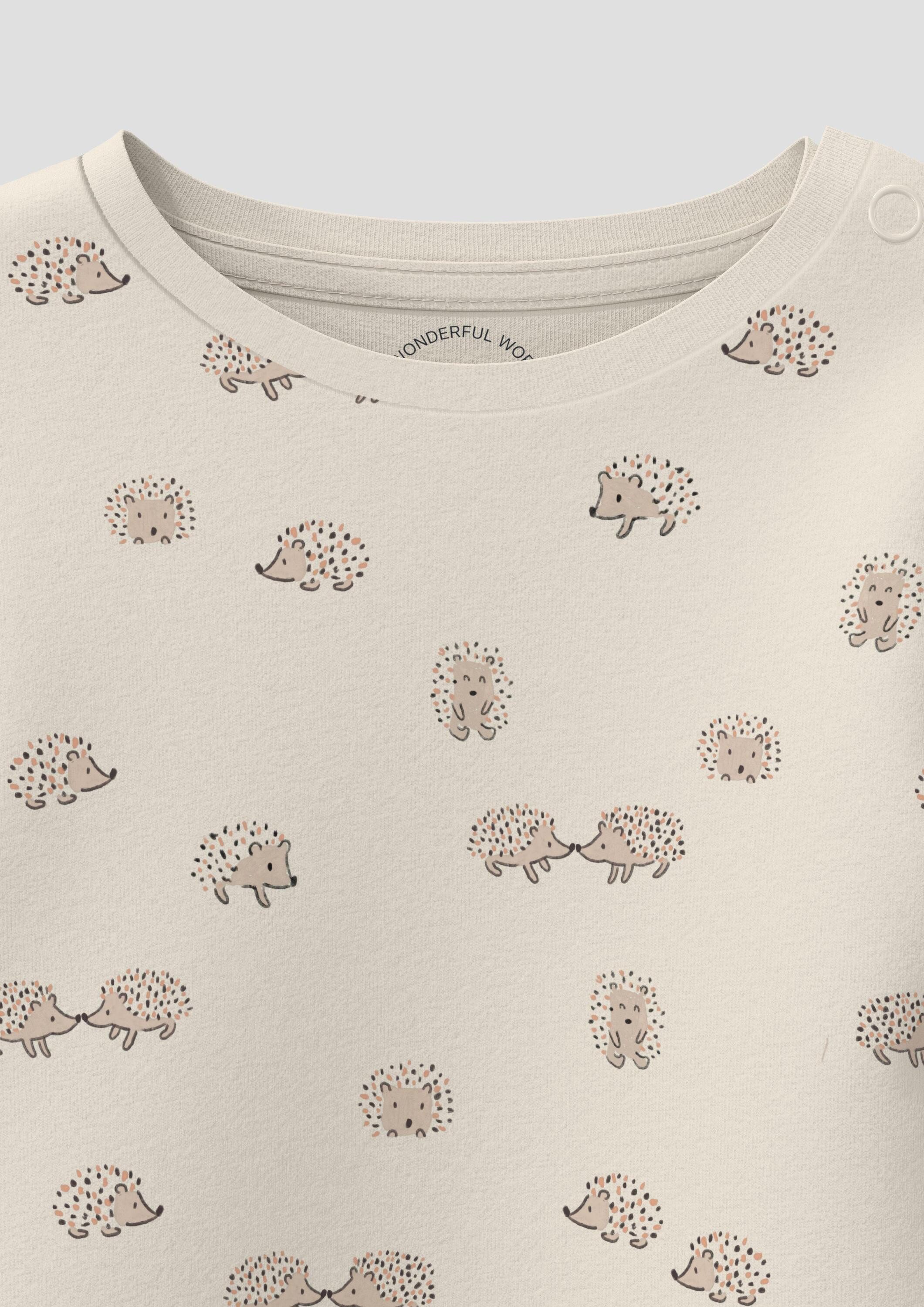 s.Oliver Shirtbody T-Shirt Body Unisex T-Shirt-Body mit Druckknöpfen und Igel-Print