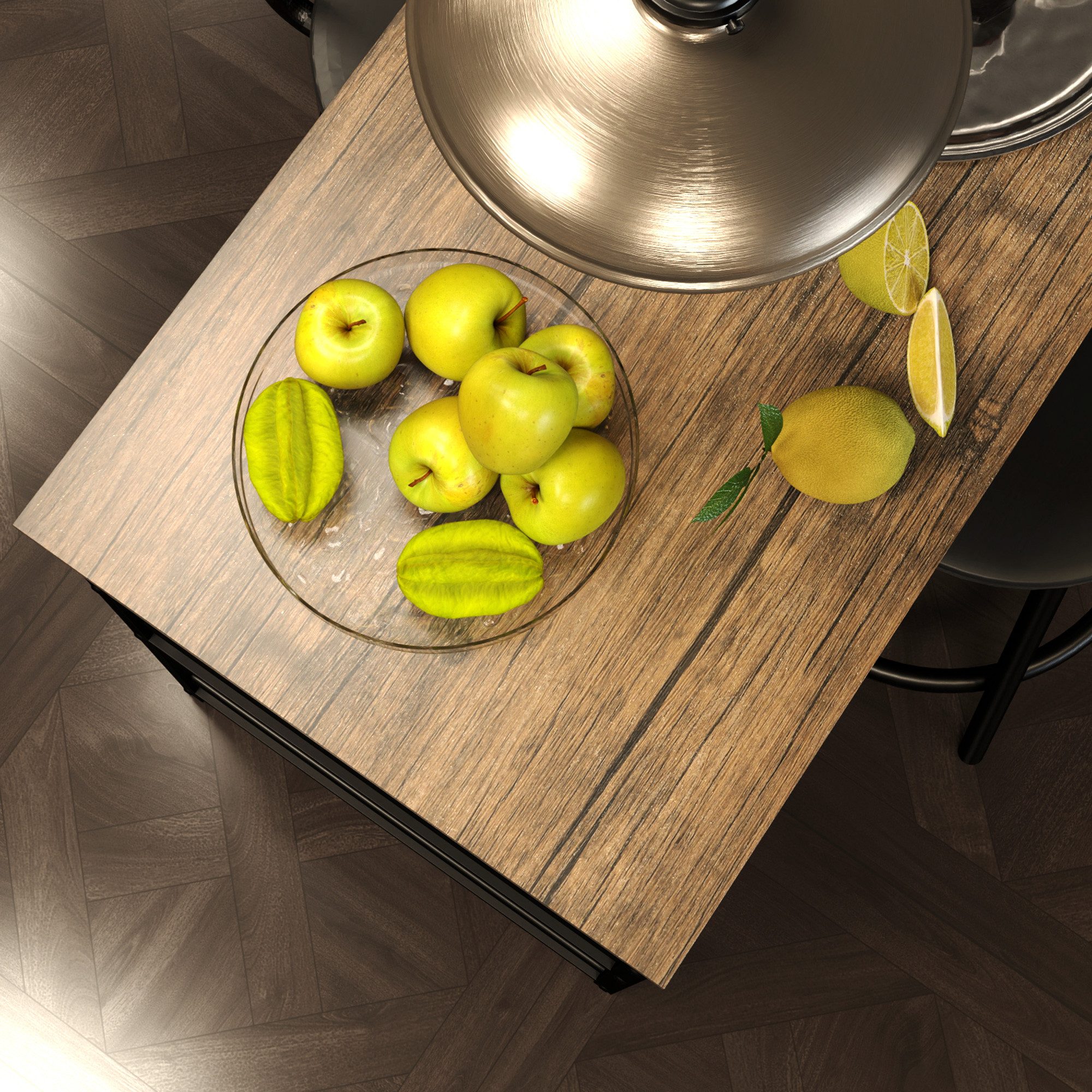 furnicato Bartisch 3-teiliges Ess-Set mit und 2 Stühlen, Schwarz