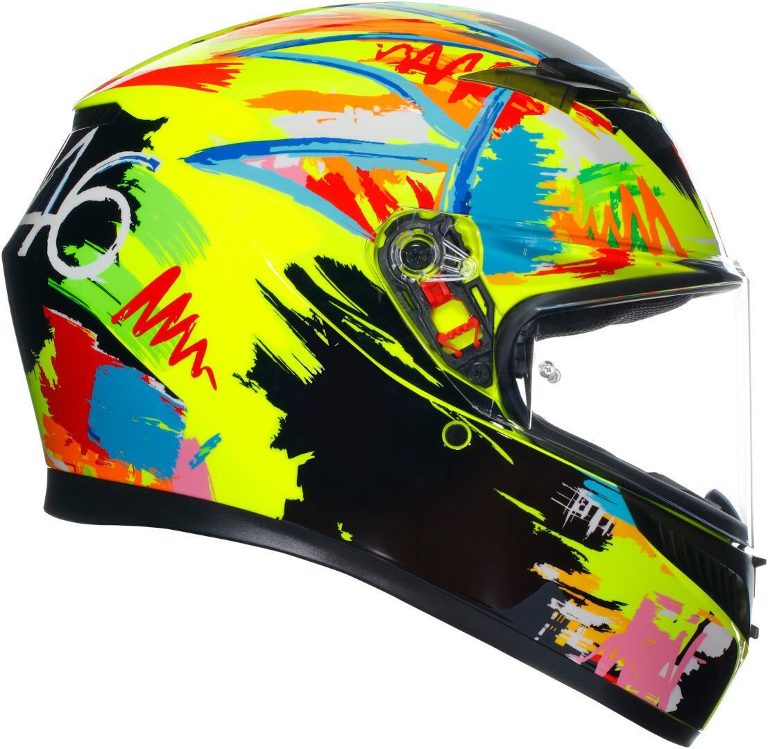 AGV Motorradhelm K3 Rossi Winter Test 2019 Helm, vorbereitet für Kommunikationssystem,integriertes Sonnenvisier