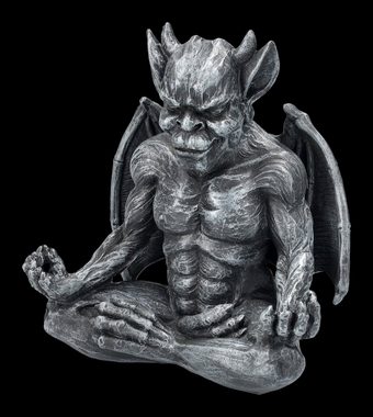 Figuren Shop GmbH Fantasy-Figur Gargoyle Figur - Meditation Ohm - Gothic Dekofigur Fantasy meditieren