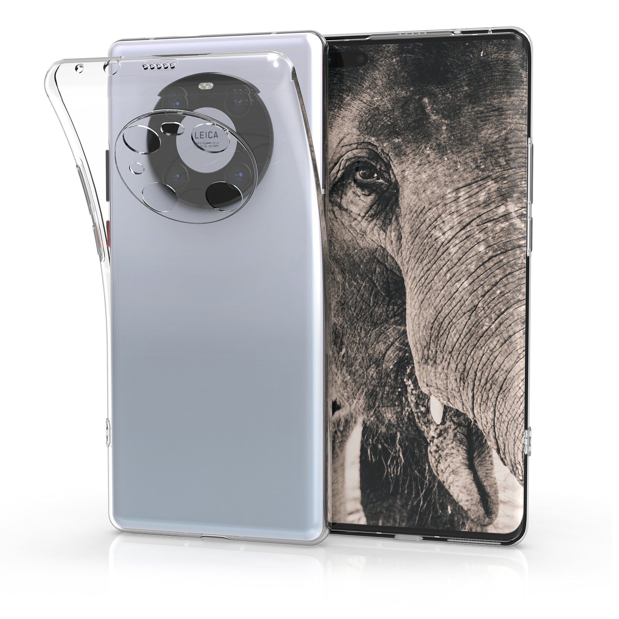 kwmobile Handyhülle Hülle für Huawei Mate 40 Pro, Silikon Handyhülle transparent - Handy Case gummiert