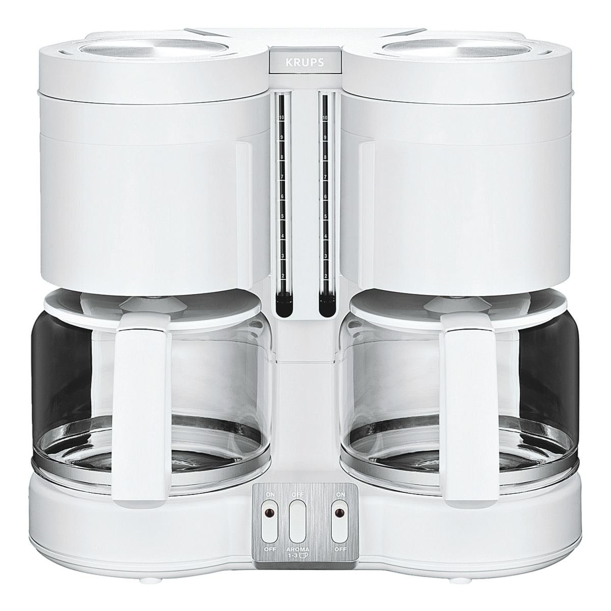 Filterkaffeemaschine Krups Plus, Tassen 2x weiß Kaffeemaschine für Duothek 10