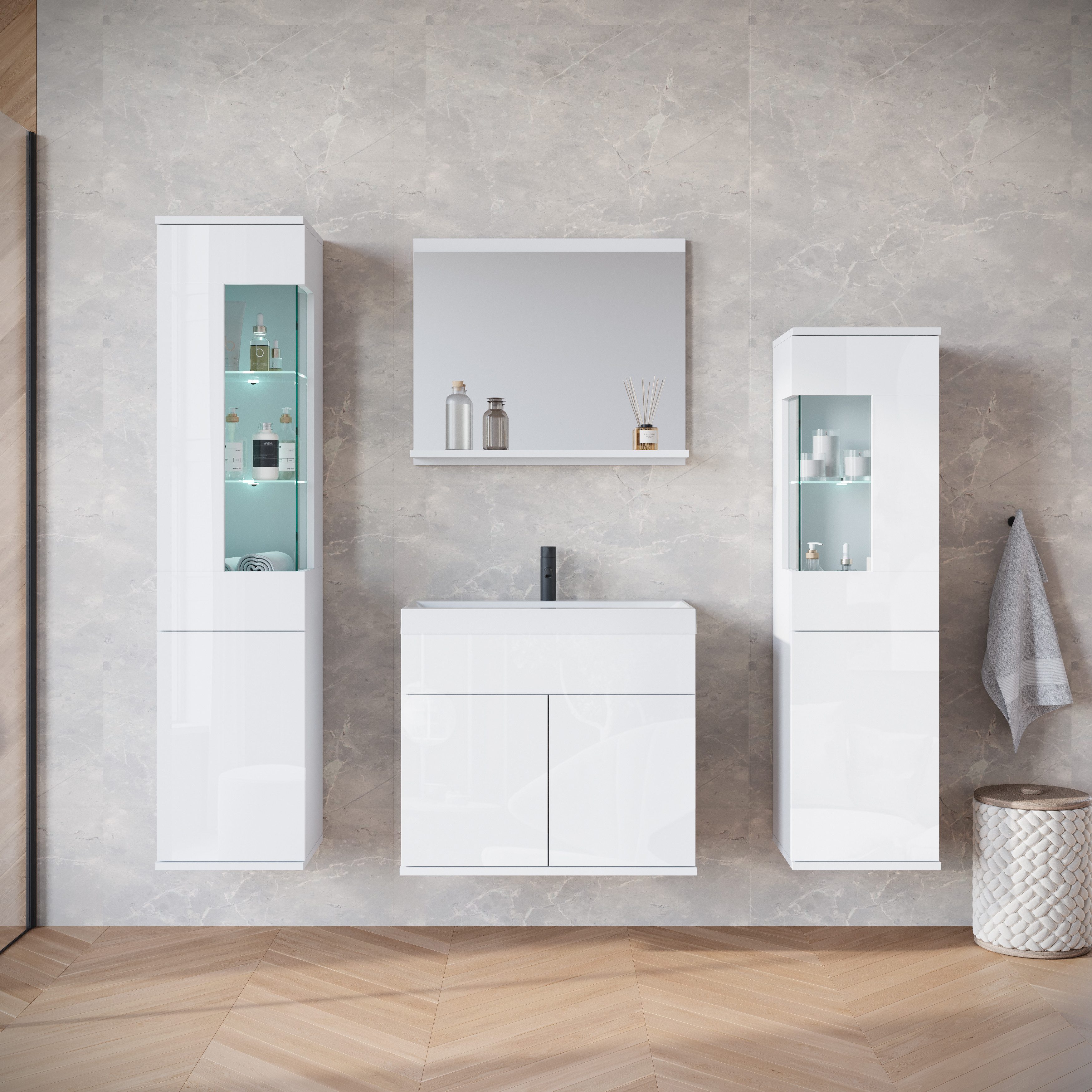 INOSIGN Badmöbel-Set Kenia, (Set, 5-St), Modernes Badmöbel-Set mit viel Sta günstig online kaufen