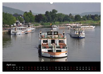 CALVENDO Wandkalender Schiffe auf der Oberweser (Premium, hochwertiger DIN A2 Wandkalender 2023, Kunstdruck in Hochglanz)