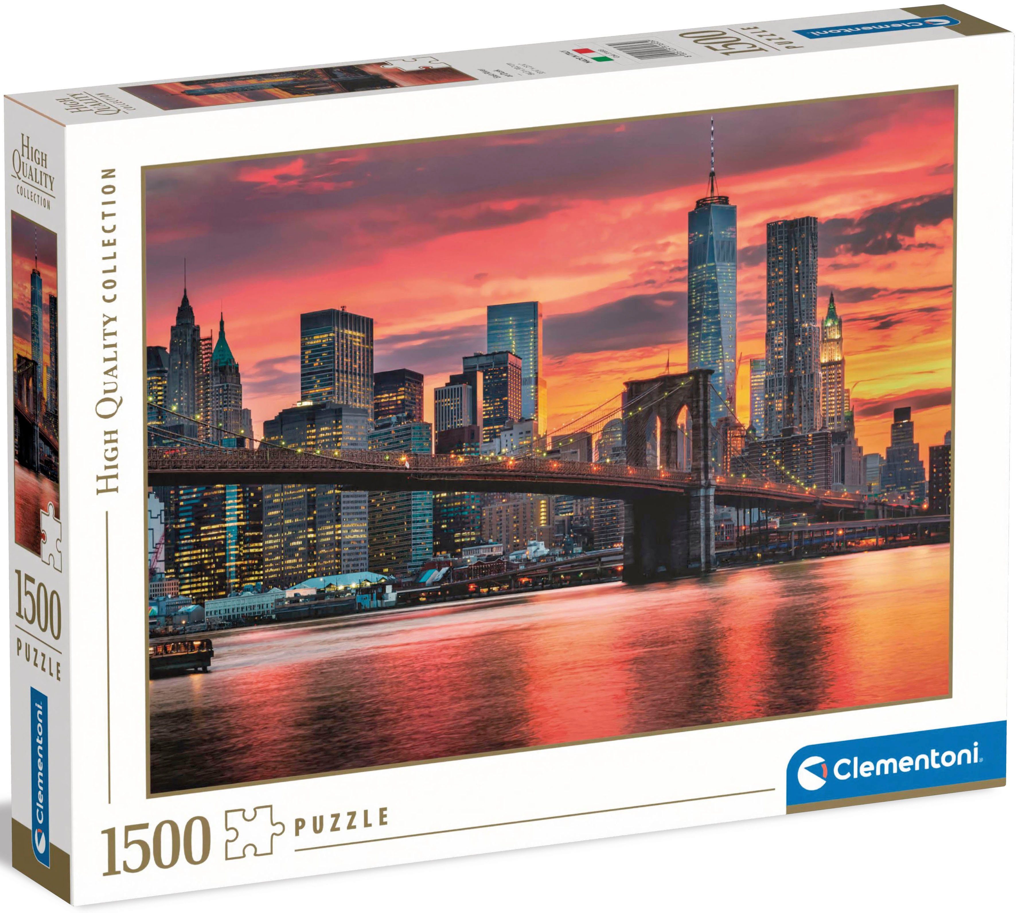Clementoni® Puzzle High Quality Collection, East River im Morgengrauen, 1500 Puzzleteile, Made in Europe; FSC® - schützt Wald - weltweit | Puzzle