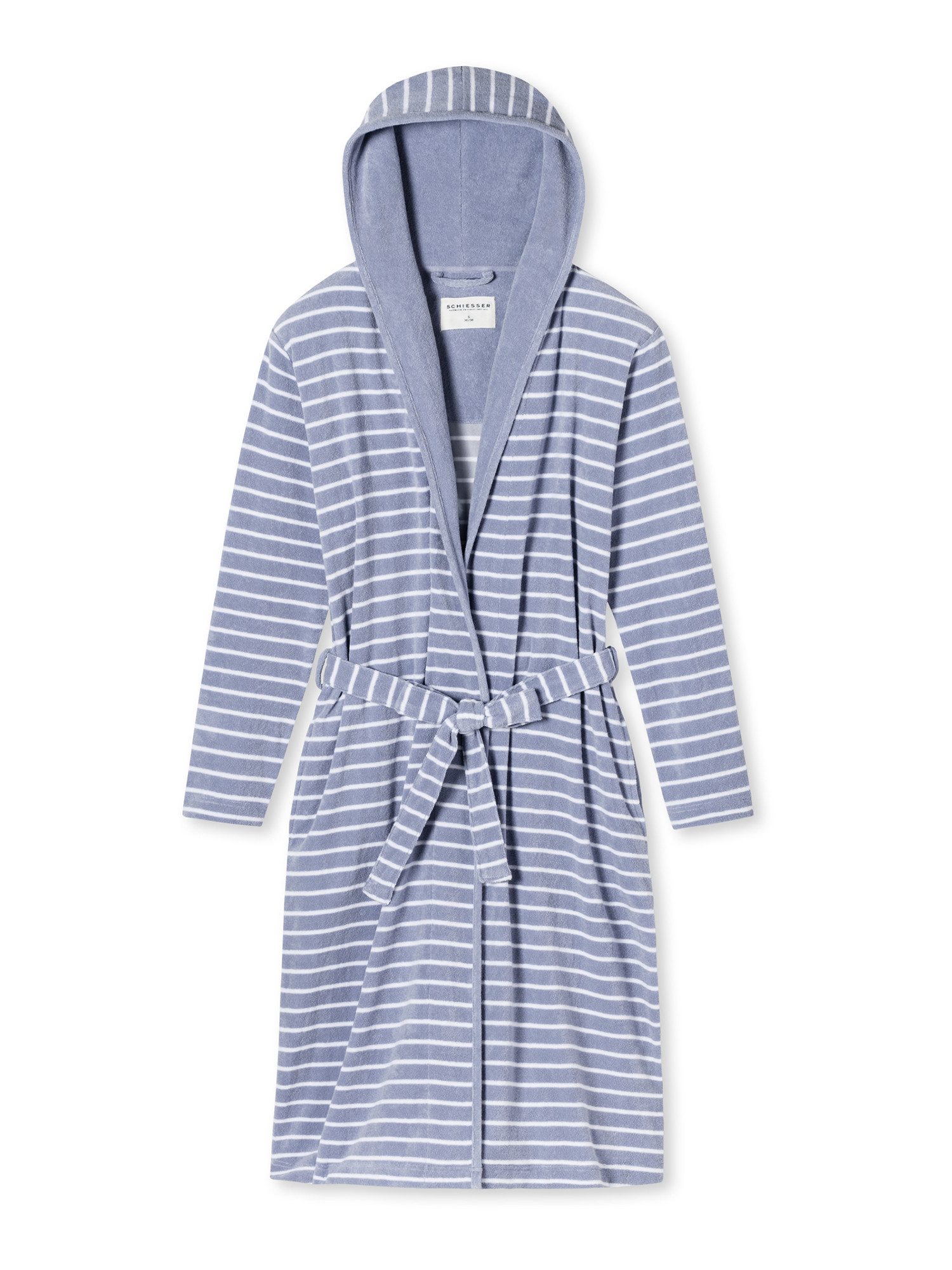 Schiesser Bademantel Feather Terry, Bade-mantel sauna Morgen-mantel günstig online kaufen