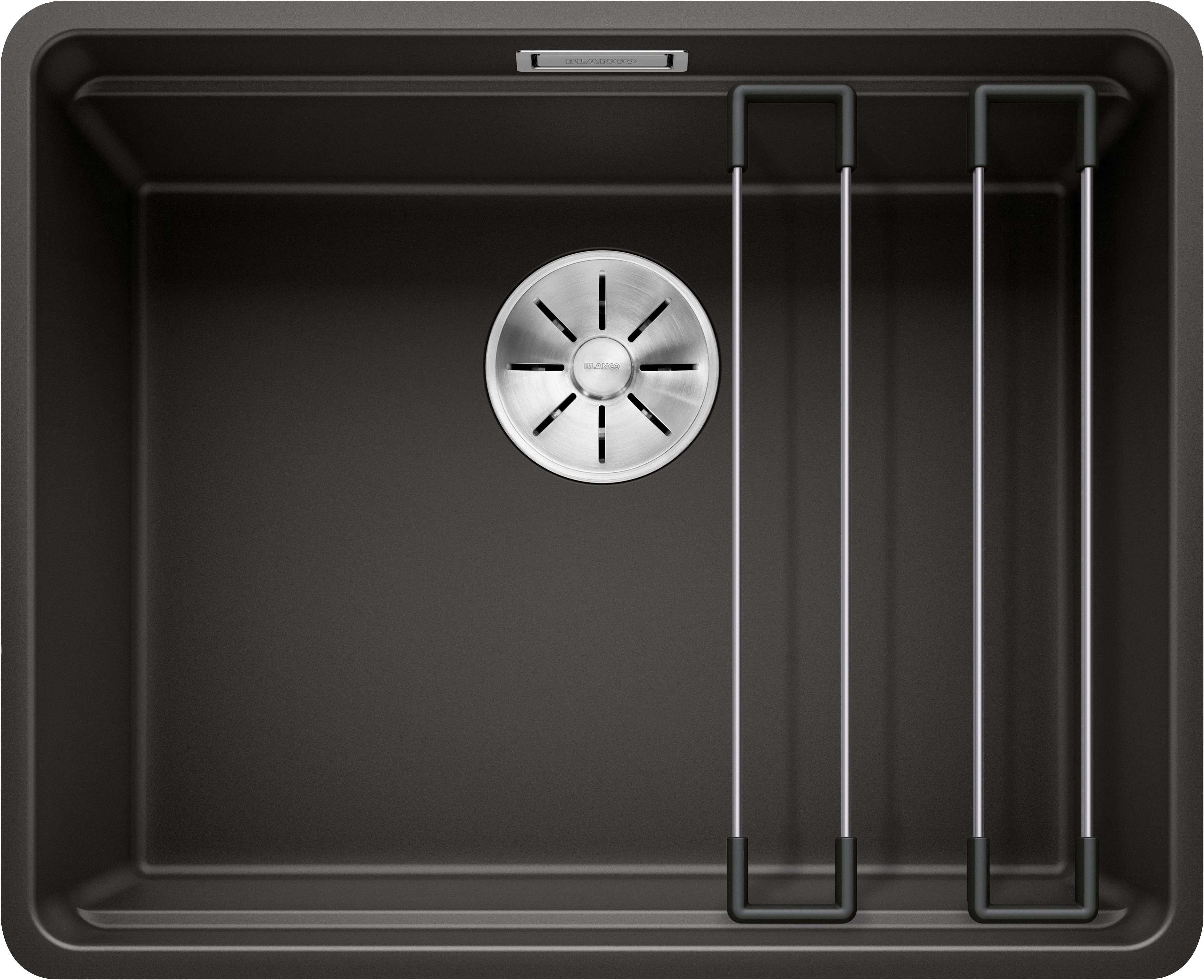 Blanco Granitspüle ETAGON 500-F, eckig, 43/53 cm, (1 St), inklusive 2 Gratis ETAGON-Schienen aus Edelstahl