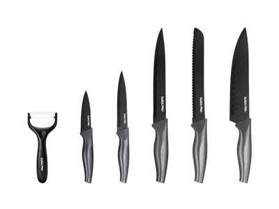 SWISS PRO+ Messer-Set Swiss Pro 6-teiliges KÜCHENMESSER-SET CARBON scharfe Küchenmesser