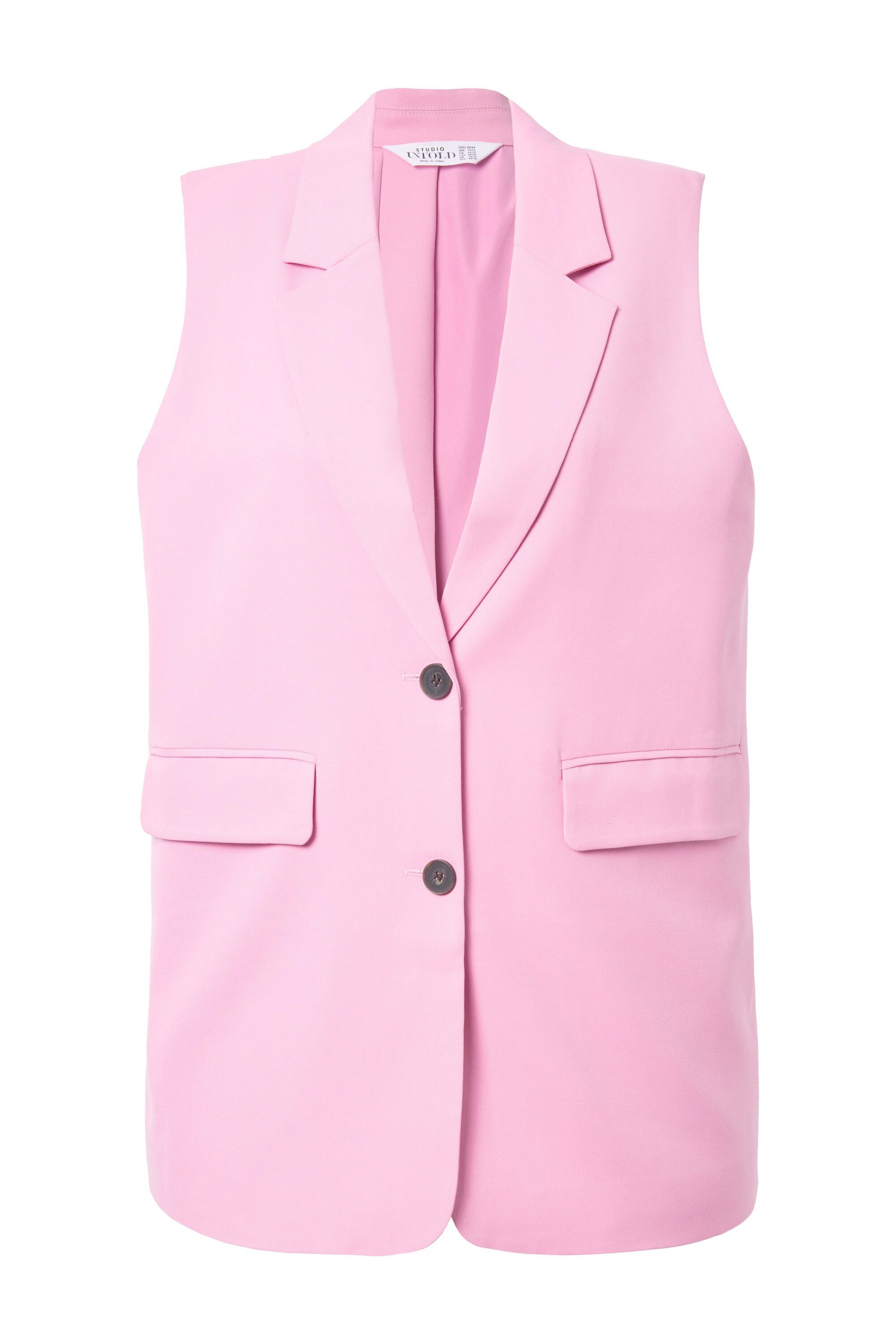 Studio Untold Steppweste Anzugweste oversized Rückenschlitz mit Knopf günstig online kaufen