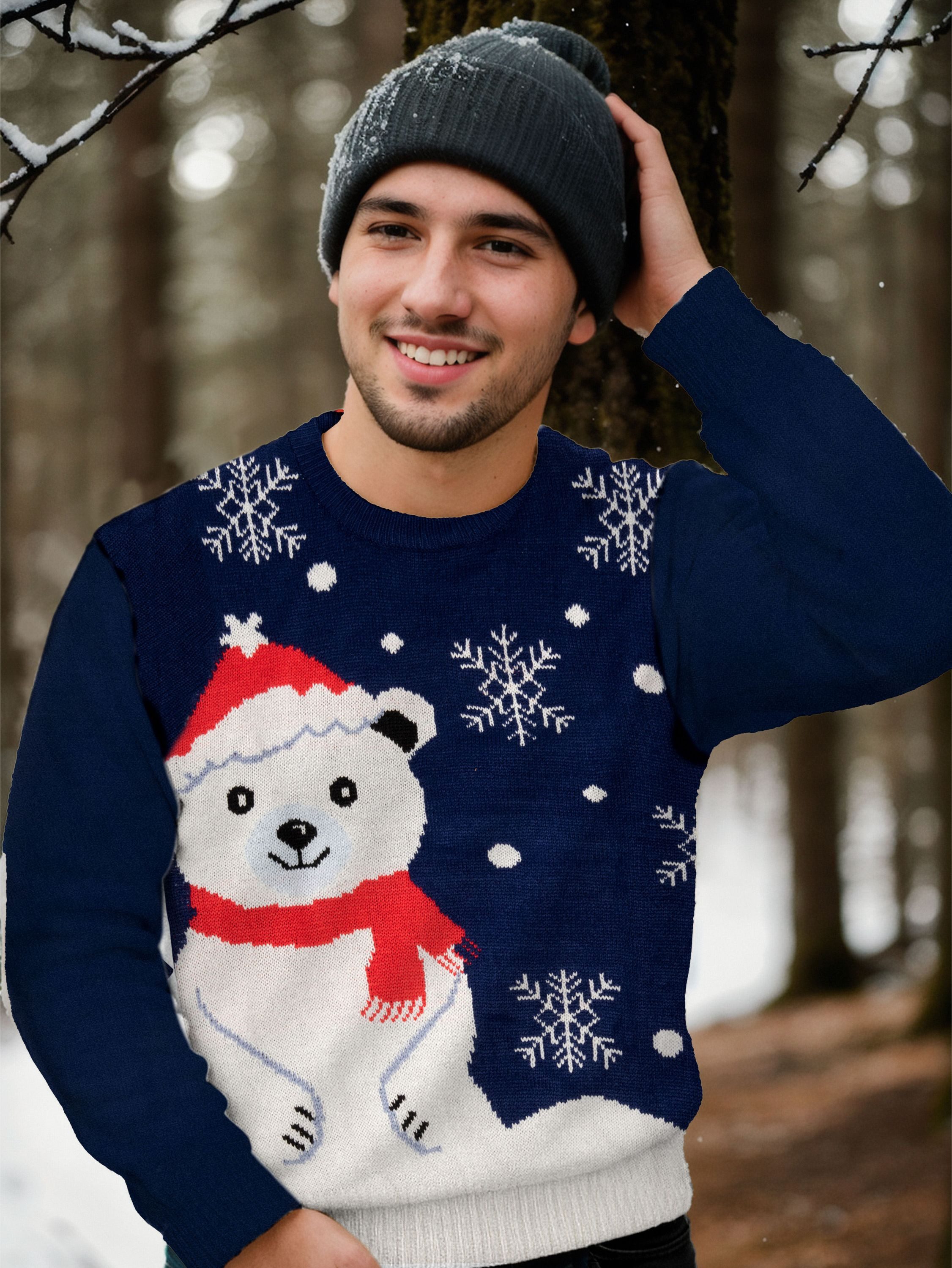 United Labels® Strickpullover Winterpullover Eisbär XMAS günstig online kaufen