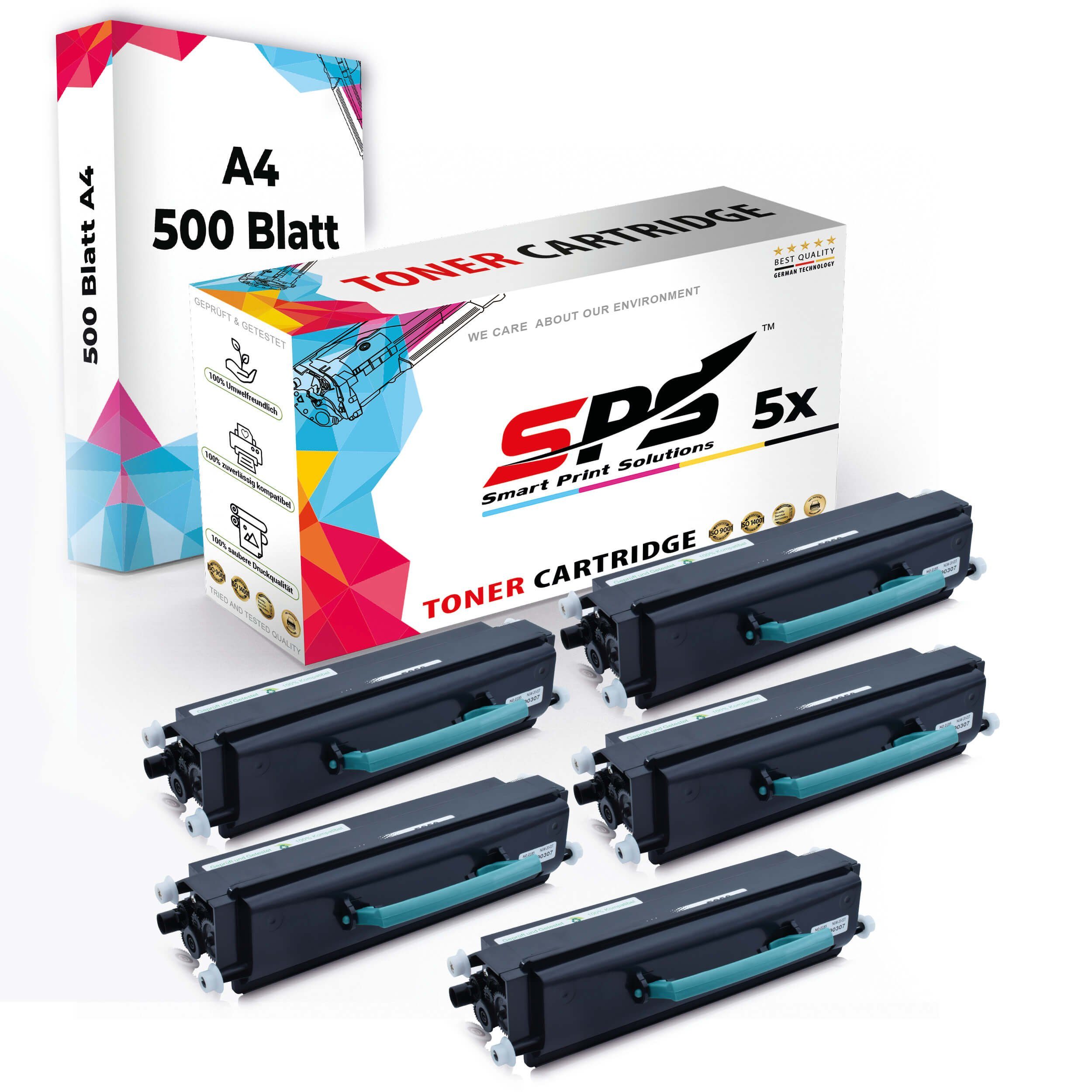 SPS Tonerkartusche Druckerpapier A4 + 5x Multipack Set Kompatibel für Lexmark Optra E, (5er Pack)