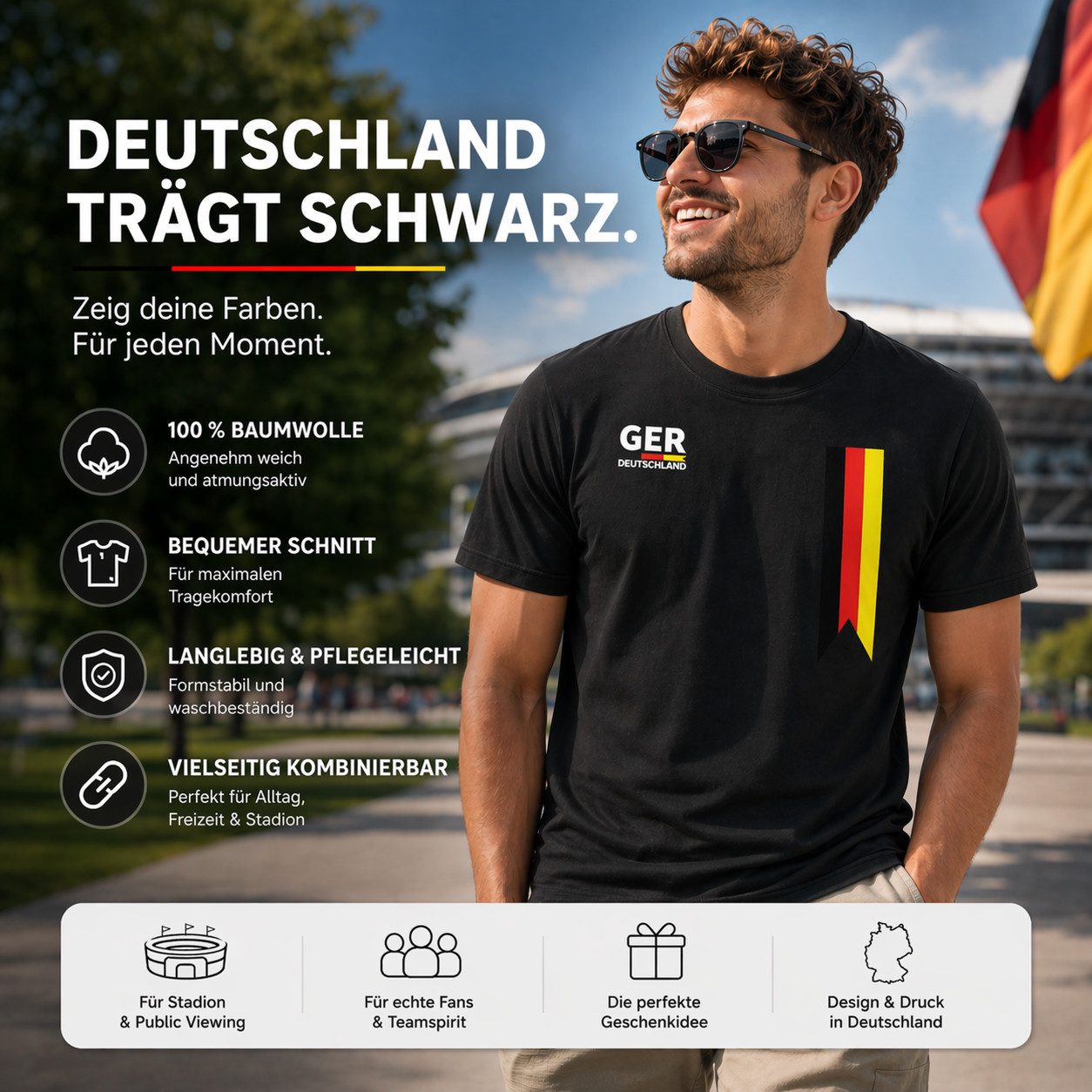 TK Gruppe Fußballtrikot Deutschland WM 2026 T-Shirt - Fußball Weltmeisterschaft Trikot (Packung)