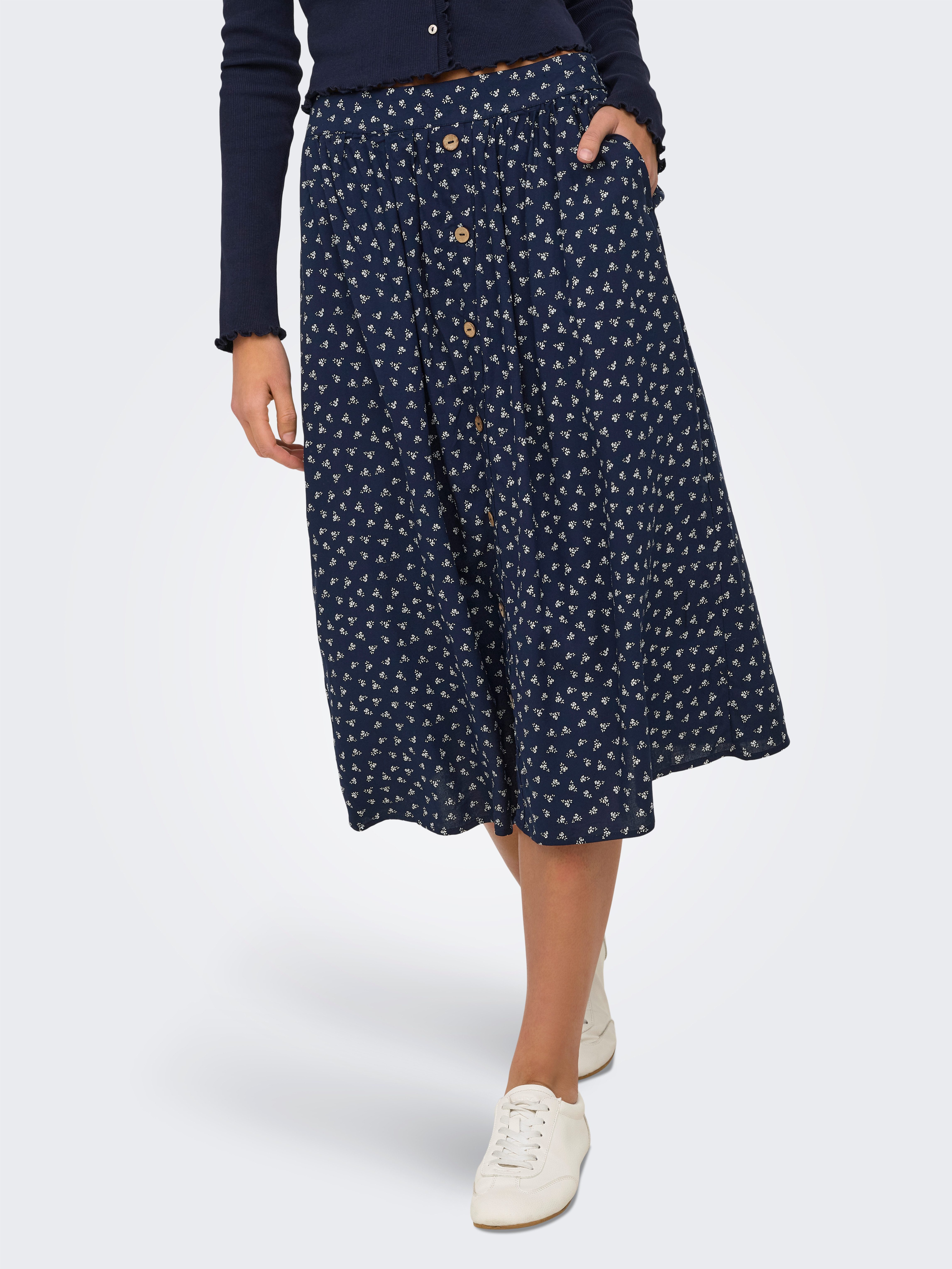 ONLY Sommerrock ONLMILANO AOP LIFE LONG SKIRT WVN NOOS Viskose – Bild 3 von 5
