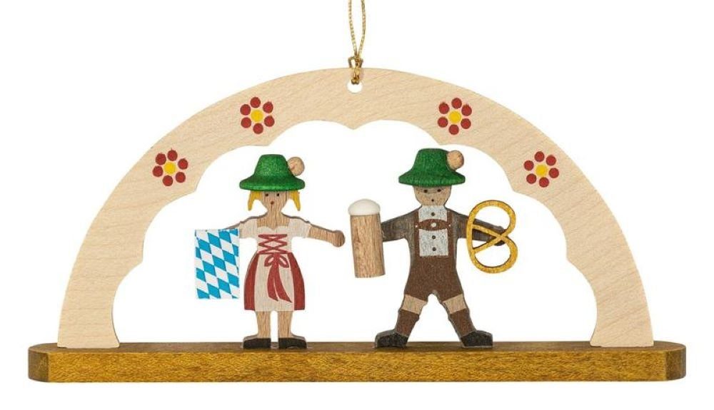Richard Glaesser Baumbehang Schwibbogen Oktoberfest, Höhe 4,5cm, Handwerkskunst original Erzgebirge