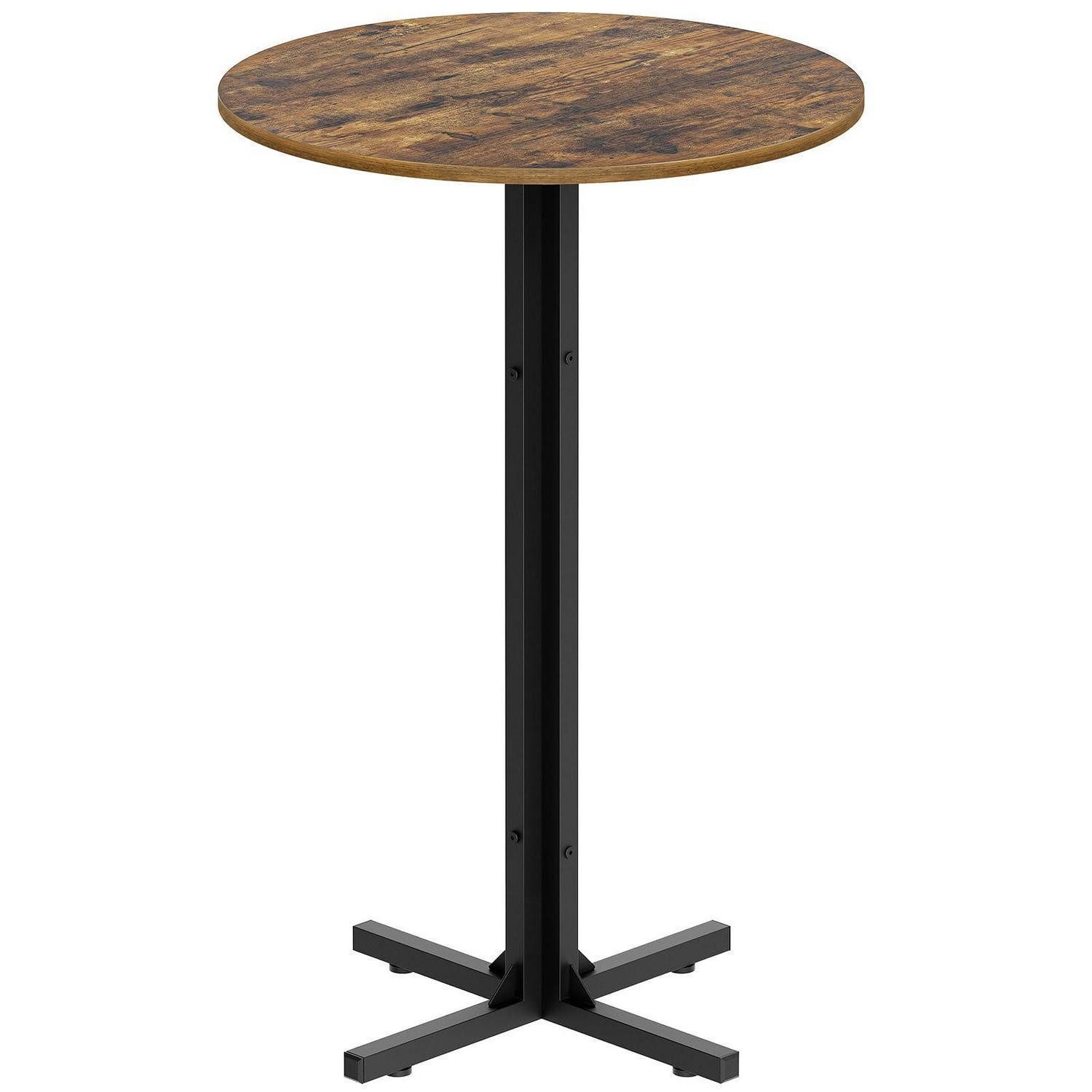 LuxusKollektion Stehtisch Stehtisch rund Vintagebraun 90cm (1-St)