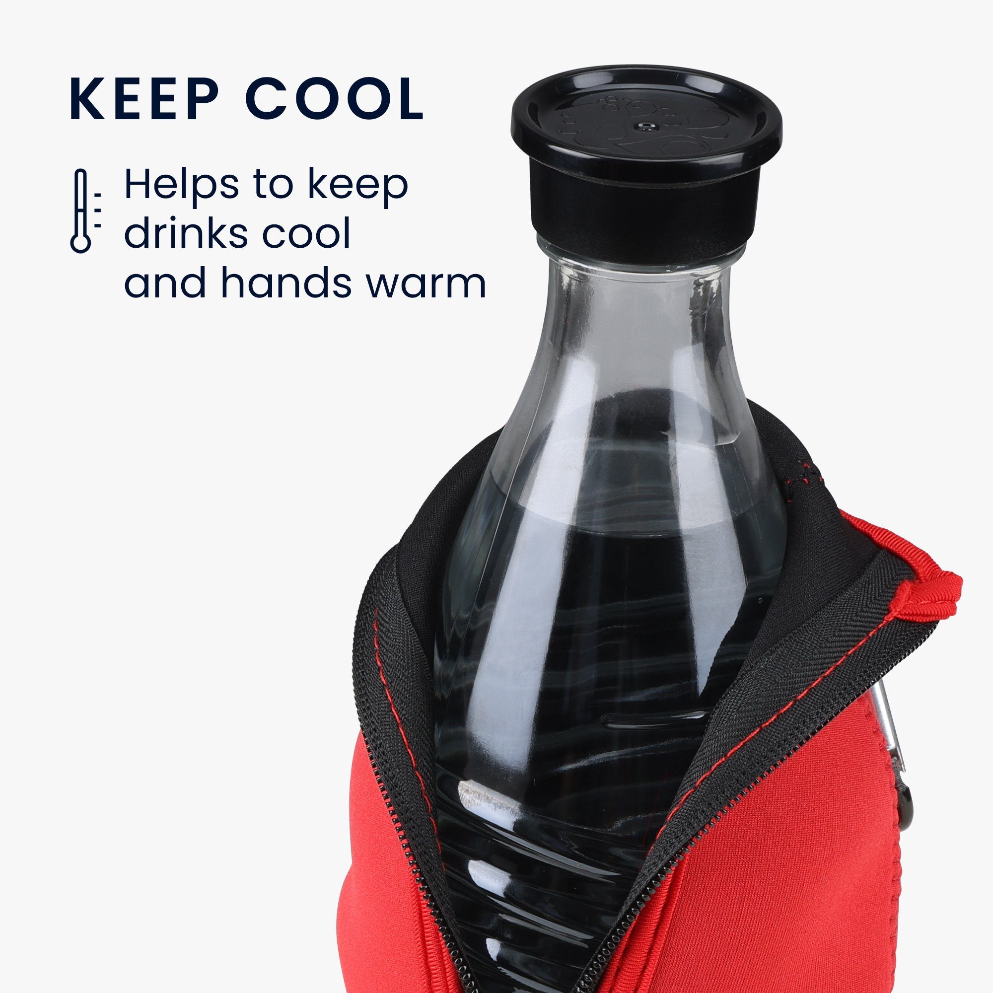 kwmobile Outdoor-Flaschenkühler 2x Schutzhülle für SodaStream Glasflasche, Neopren Hülle für Glasflasche - Flaschen Kühler für Wasser Karaffe