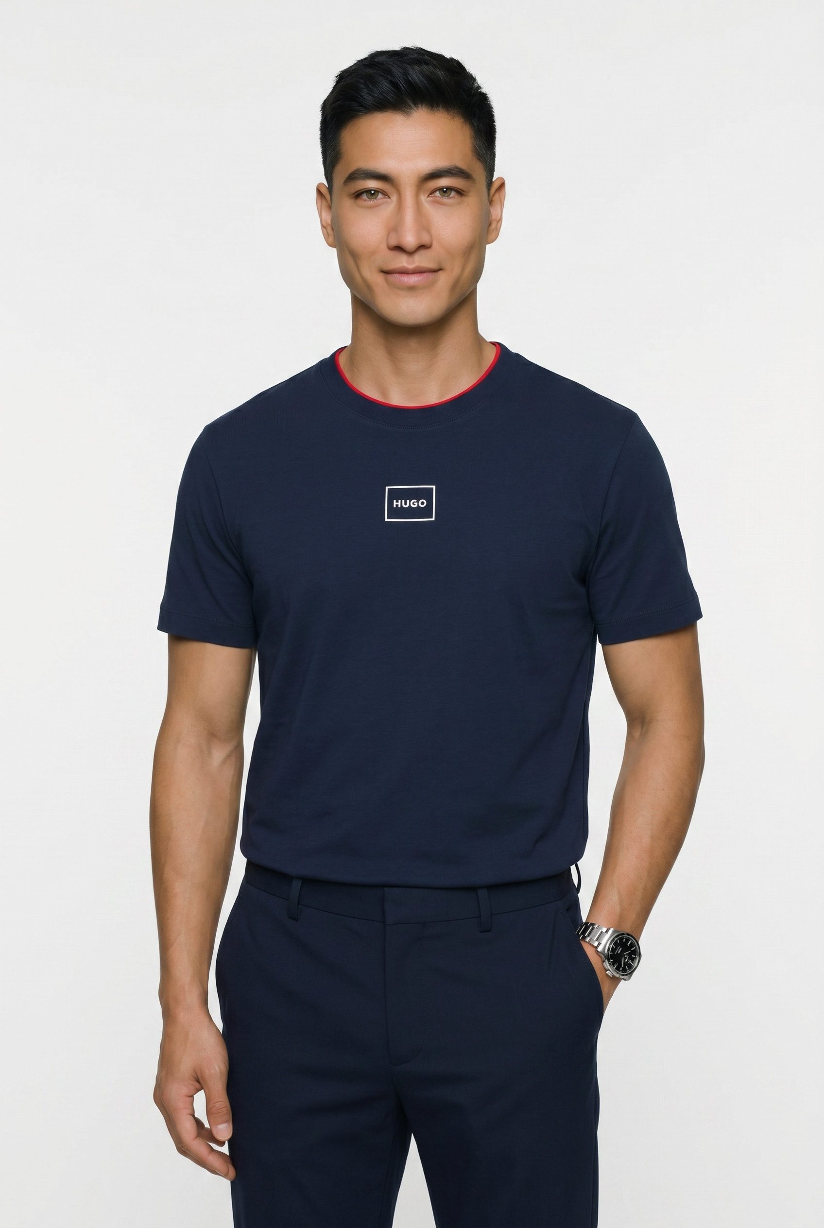 HUGO T-Shirt Laze T-Shirt mit Rundhalsausschnitt