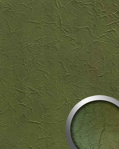 Wallface Dekorpaneele 22735-NA, BxL: 100.5x261.3 cm, 2.63 qm, (Dekorpaneel, 1-tlg., Wandverkleidung in Leder-Optik) grün, matt, samtig weich