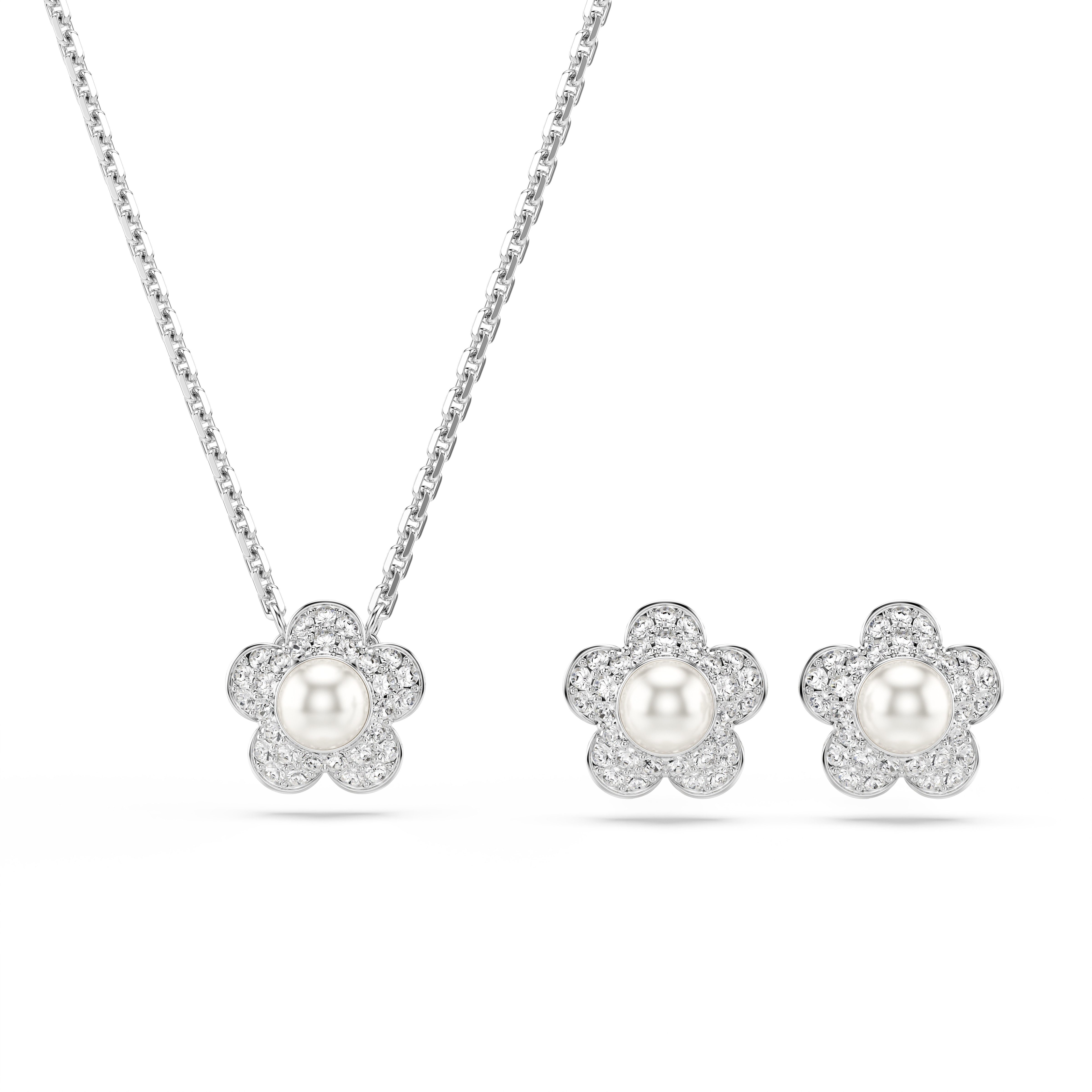 Swarovski Ohrring und Ketten Set Multipack Schmuck Geschenk CAPSULE (Set, 3-tlg., inkl. Schmuckbox), mit Swarovski® Kristallen, mit Swarovski® Perle – Bild 3 von 5