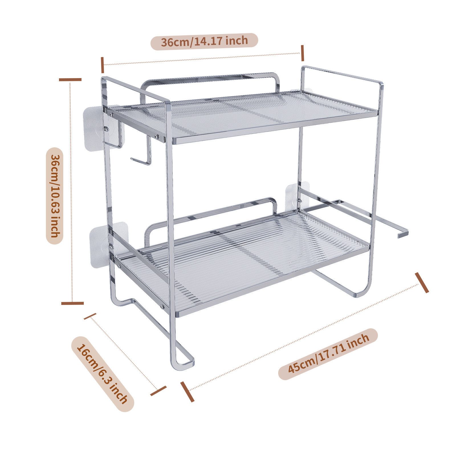 GarveeMore Badregal Neu Über der Toilette Lagerung Regal, 2-Tier Bad Lageru günstig online kaufen