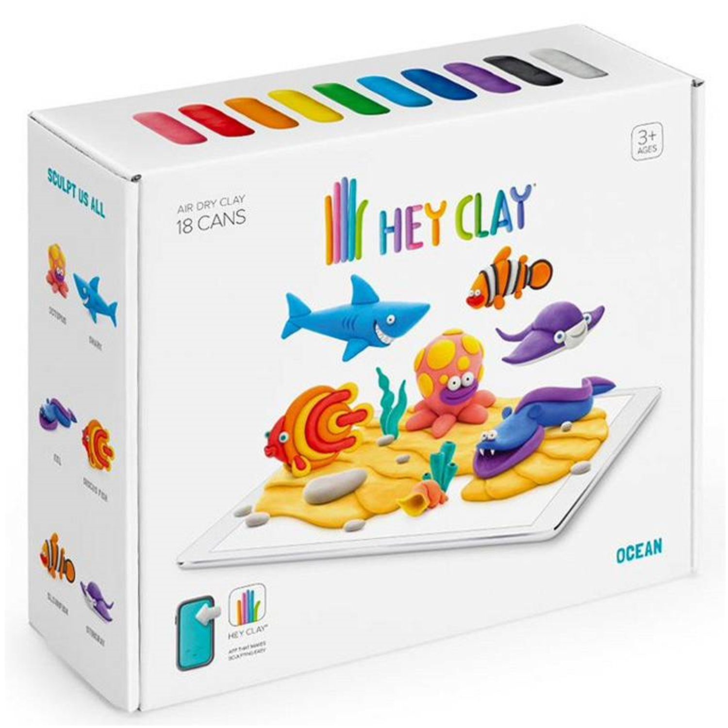 Hey Clay Play-Doh HCL18003HR, Meerestiere Ocean - Kunststoffmasse