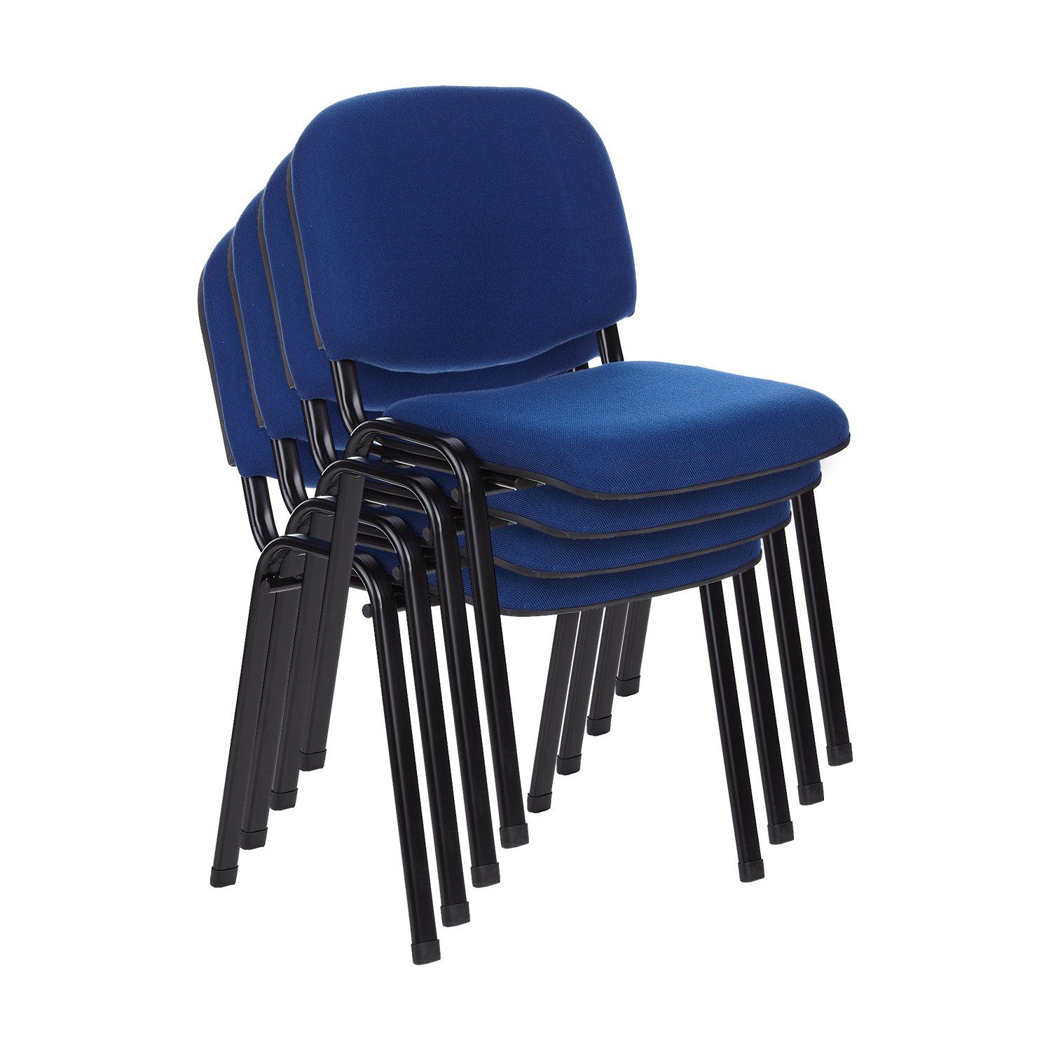 hjh OFFICE 4-Fußstuhl XT 600 Stuhl Stoff 4 St., 4er Set Besucherstühle gepolstert, bis 4 Stühle stapelbar
