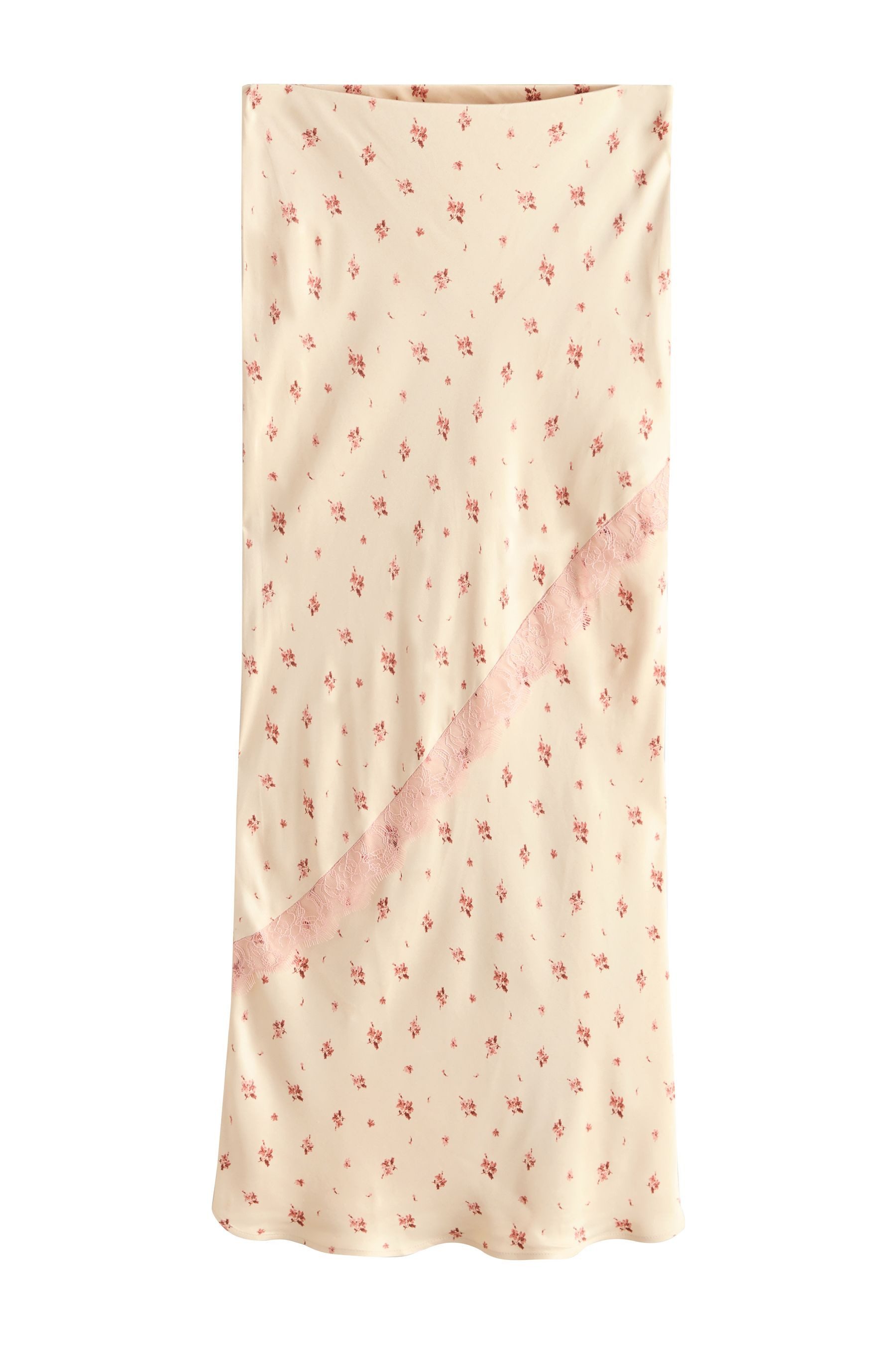 Next Maxirock Satin-Maxirock mit Spitze (1-tlg)