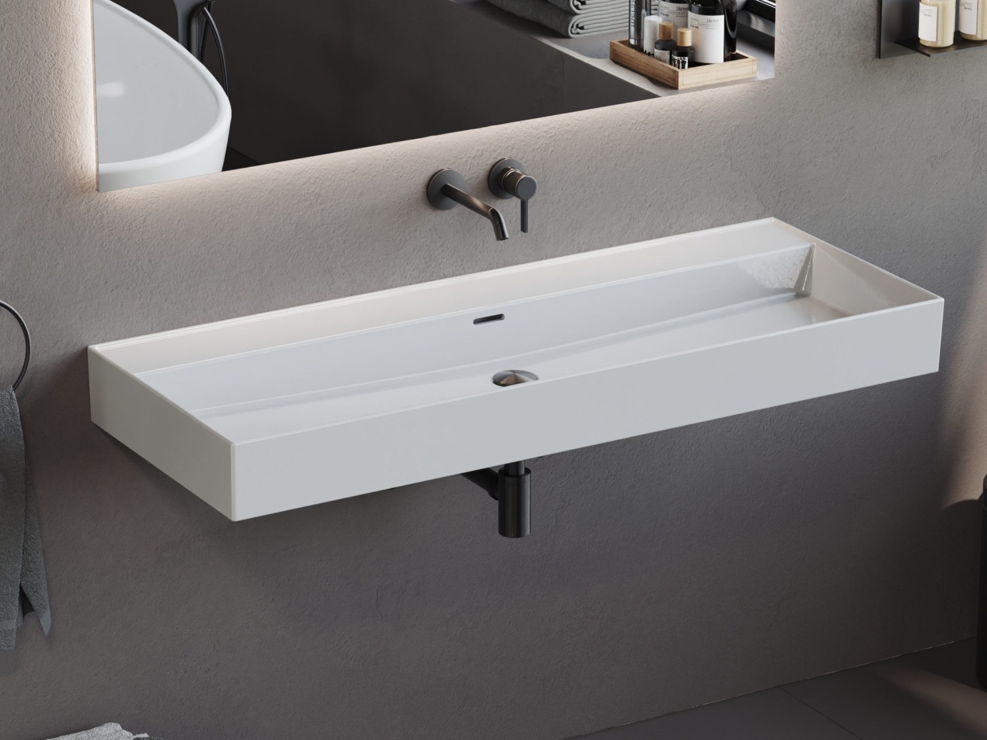 Aqua Bagno Waschtisch Wandmontage Waschbecken Keramik günstig online kaufen