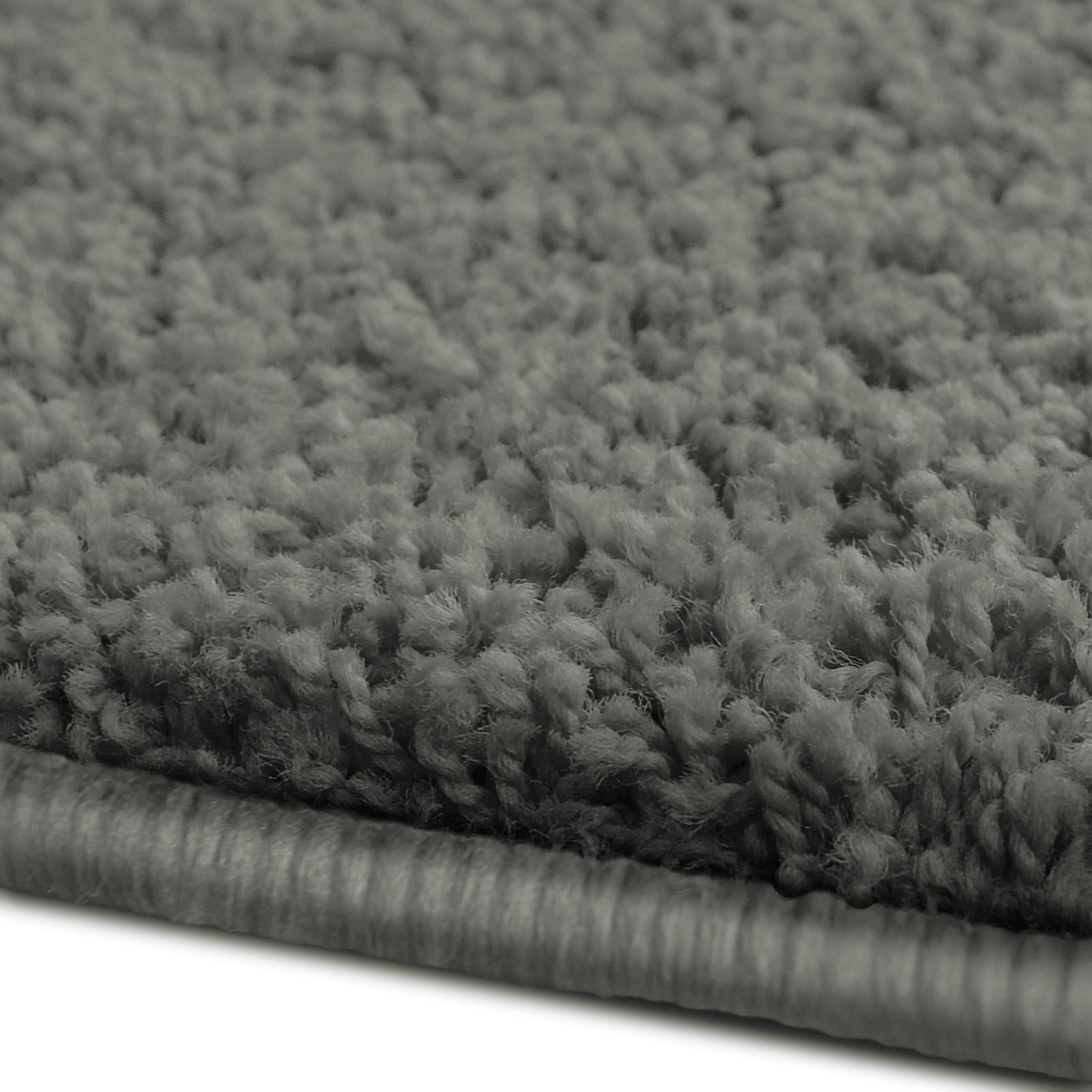 Floordirekt Hochflor-Bettumrandung Barcelona Grau, 3 Größen, Teppichläufer, ideal im Schlafzimmer, Höhe 22 mm, (3-tlg), Shaggy