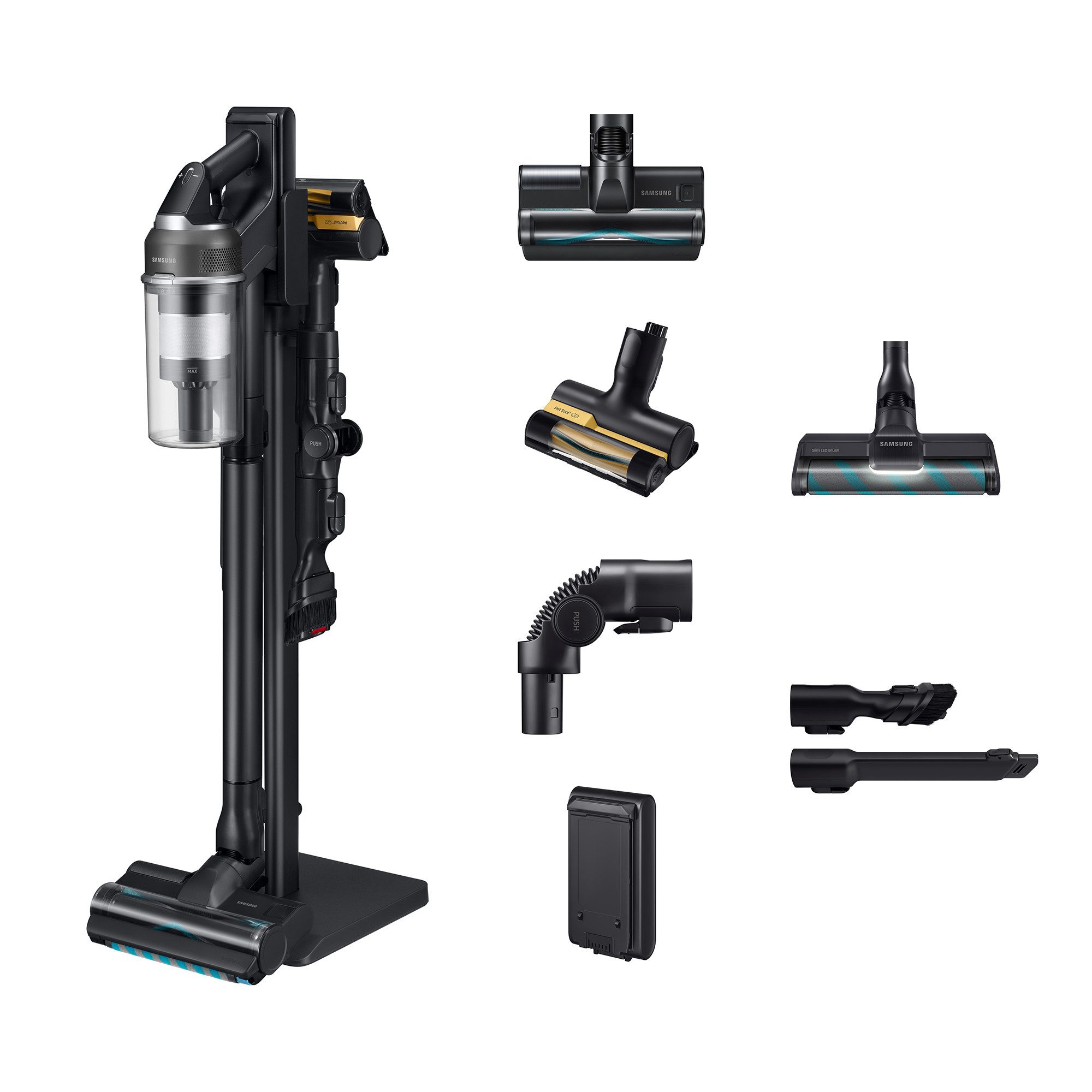Samsung Akku-Handstaubsauger VS70H28HFC/WD, Jet 95S CompleteClean, 770 W, beutellos, 770 W, beutellos, Ersatzakku separat erhältlich