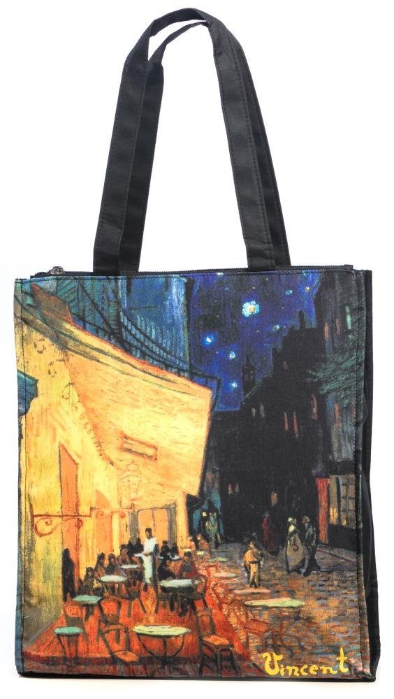 Shopper Einkaufstasche / Twinbag Motiv CAFÉTERASSE AM ABEND