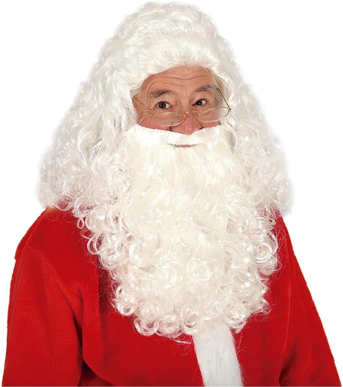 Fiestas Guirca Kostüm-Perücke Weihnachtsmann Perücke mit Bart
