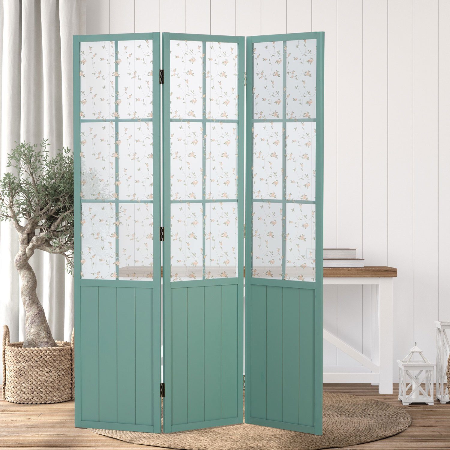 Homestyle4u Paravent Raumteiler Holz Trennwand Sichtschutz günstig online kaufen