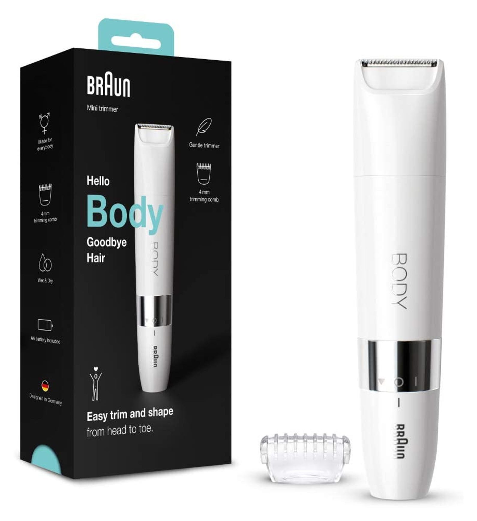 Braun Elektrokörperrasierer Mini Body-& Bikini-Trimmer BS1000, günstig online kaufen