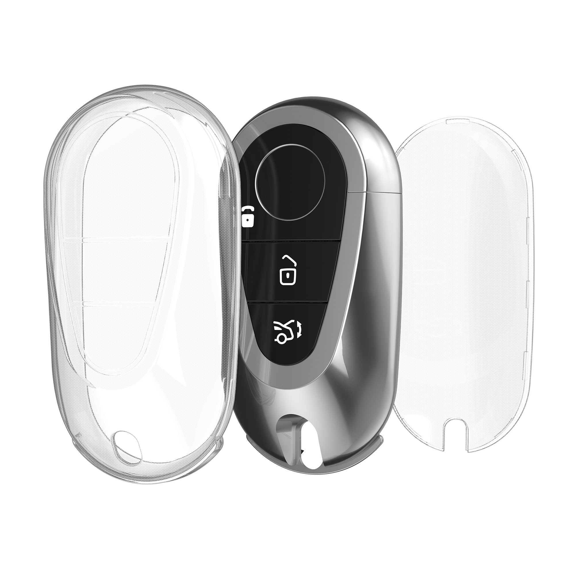 kwmobile Schlüsseltasche Autoschlüssel Hülle kompatibel mit Mercedes Benz 3 günstig online kaufen