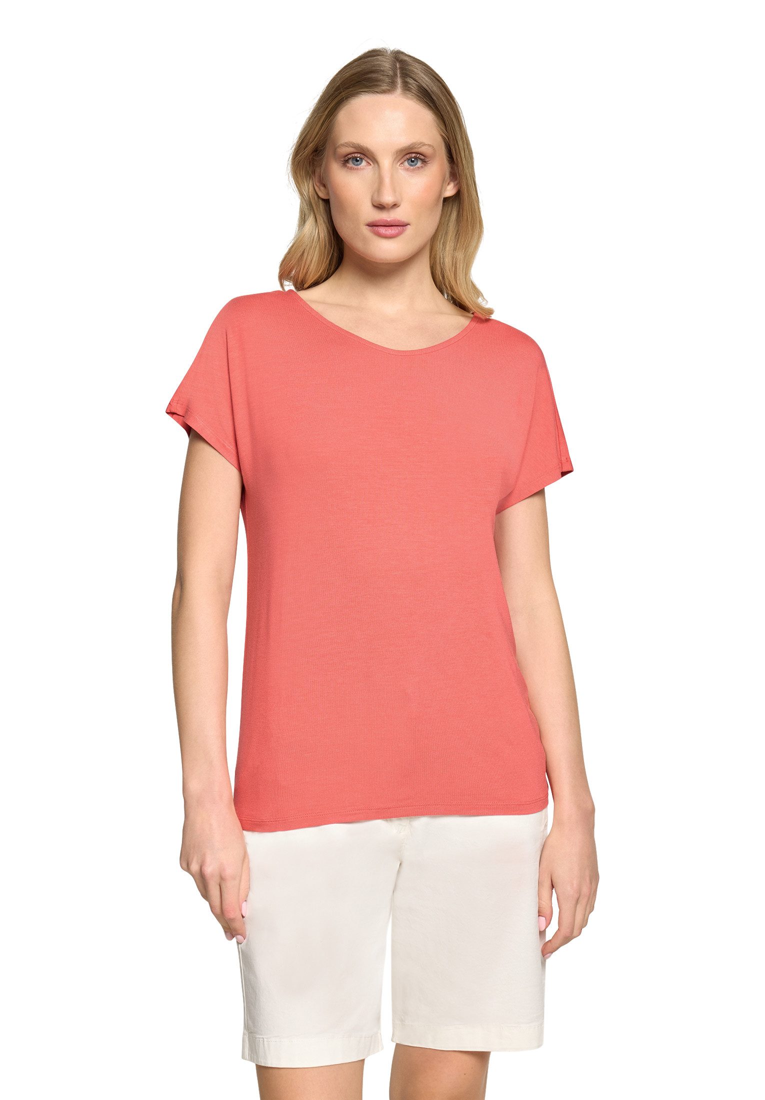 Kurzarmshirt Damen mit V-Ausschnitt
