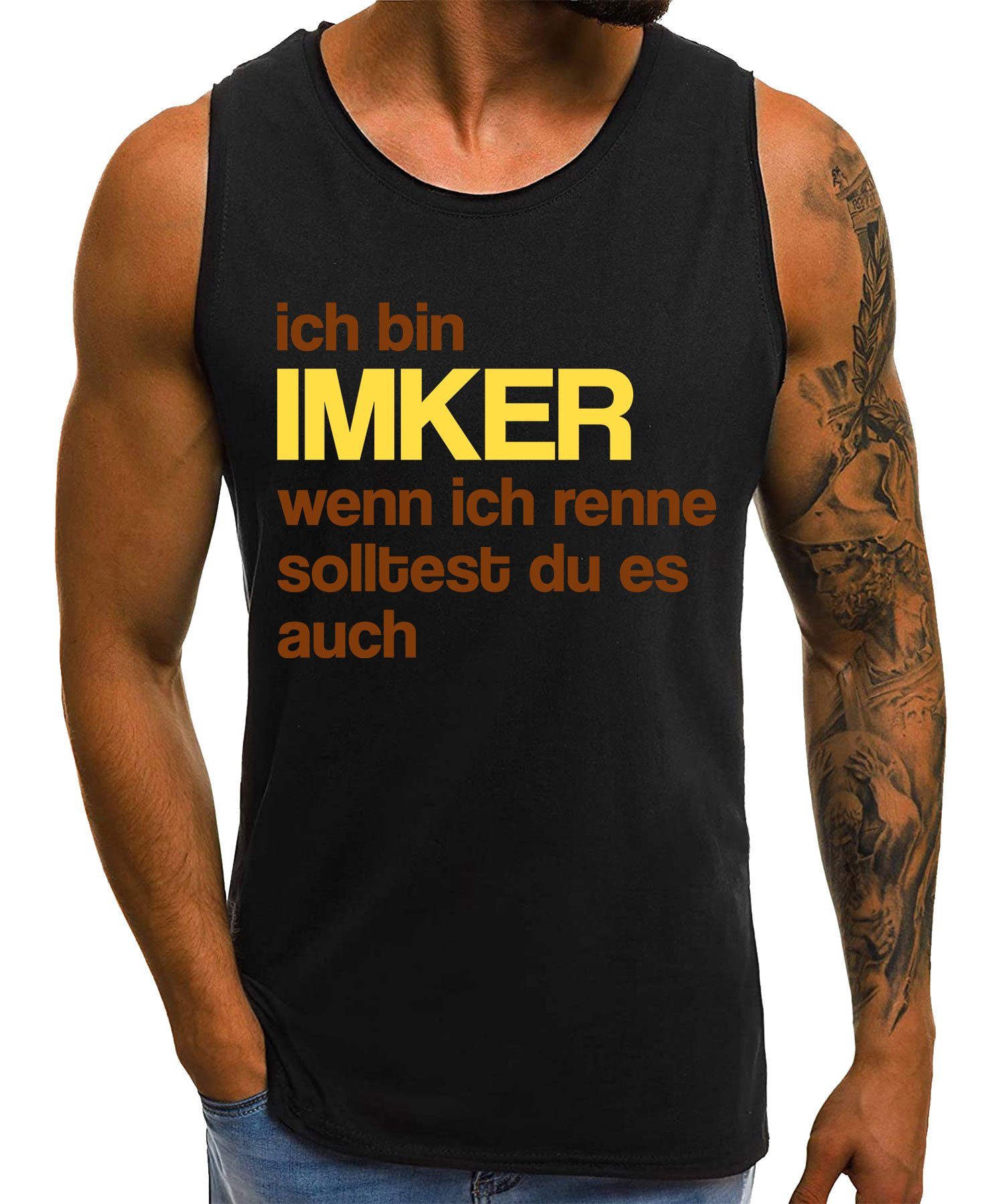 Quattro Formatee Achselhemd Ich bin Imker - Biene Imker Honig Herren Tank-Top (1-St) | Unterhemden