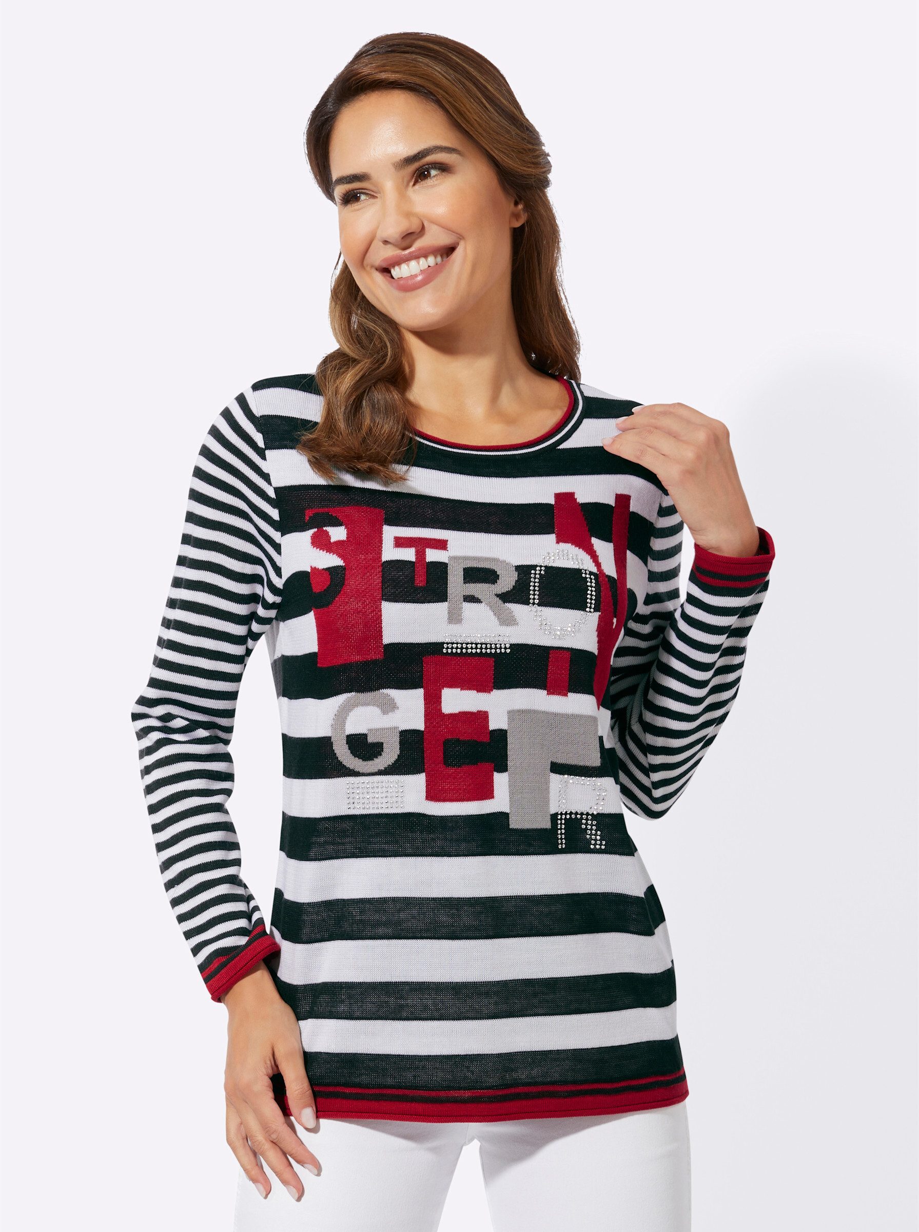 Strickpullover Rundhalspullover