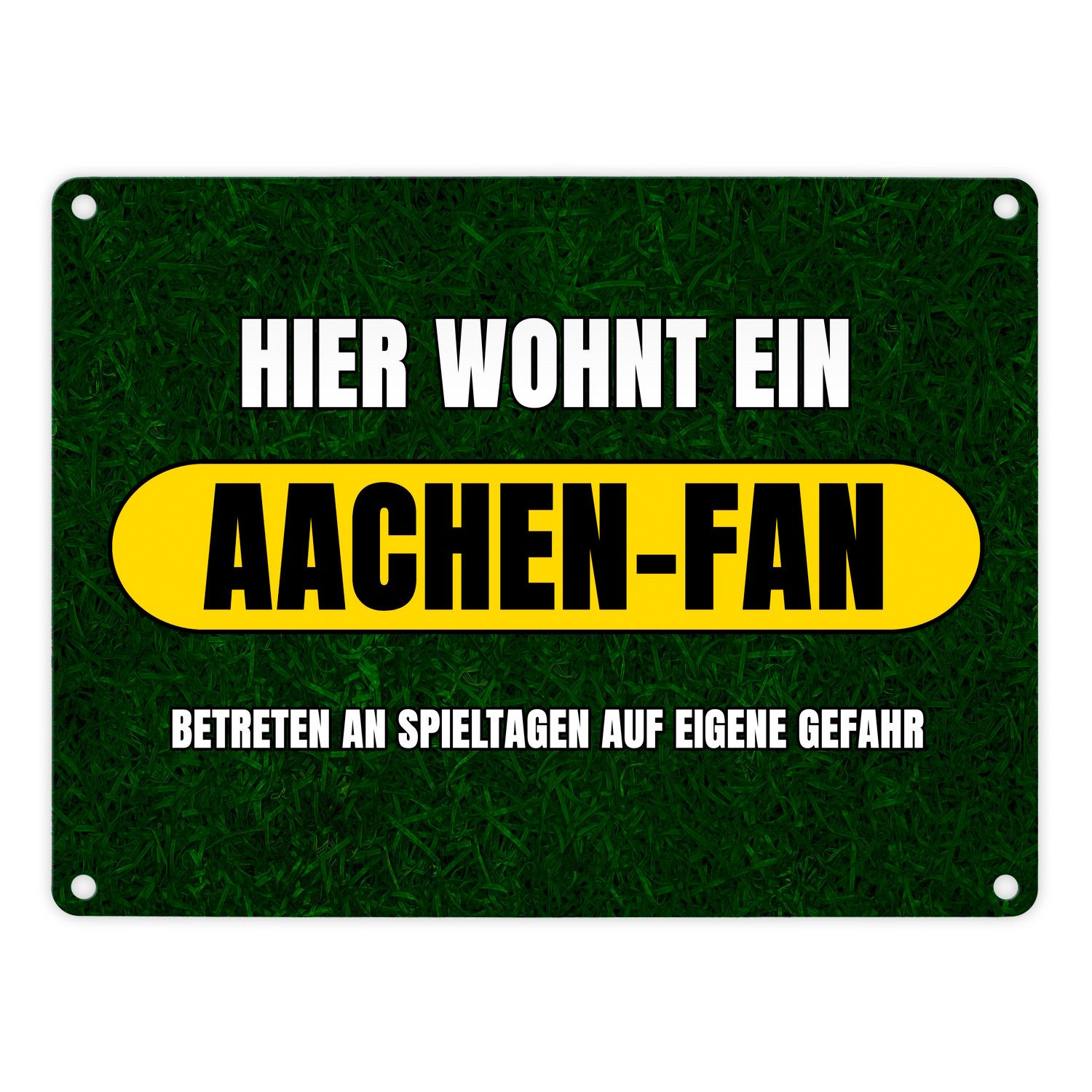 speecheese Metallschild Hier wohnt ein Aachen-Fan Metallschild in 15x20 cm günstig online kaufen